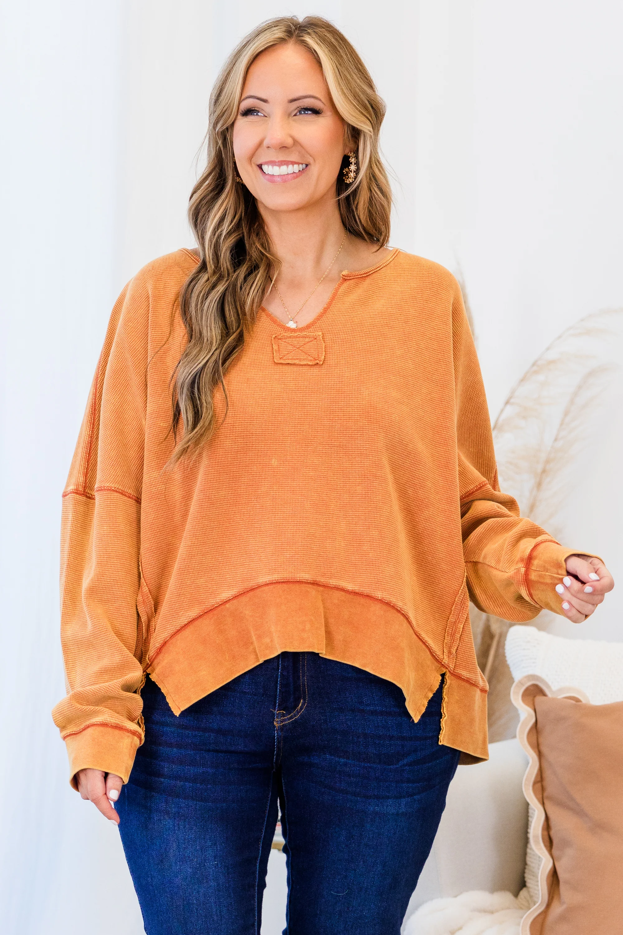 Zinnia Top, Orange - Giverhouse