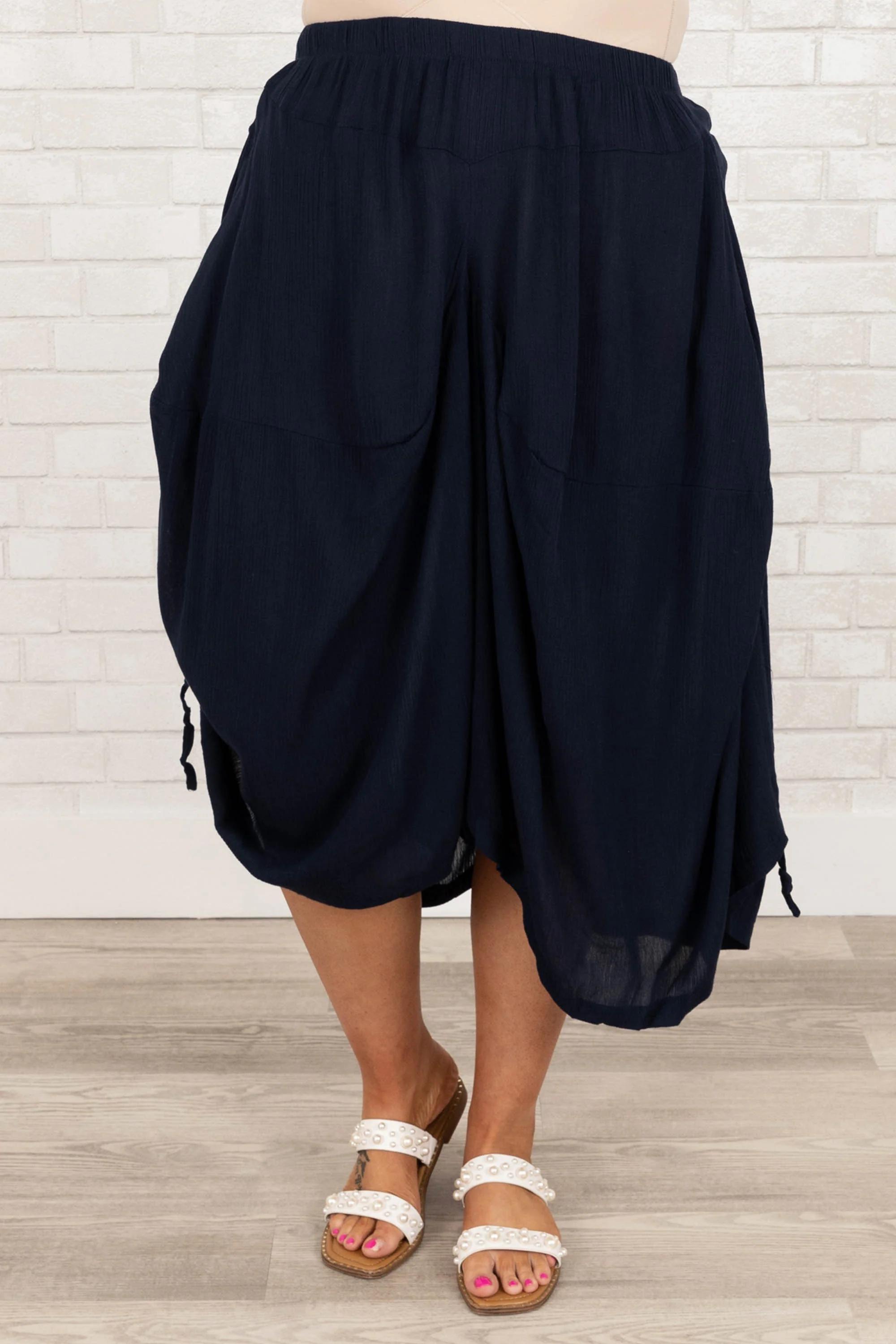 Harlow Gold Pants, Navy - Giverhouse