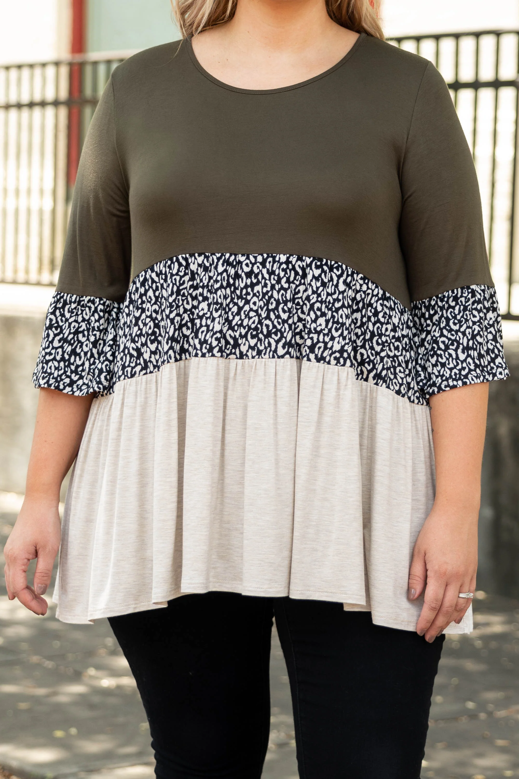 Fiercely Wild Top, Olive - Giverhouse