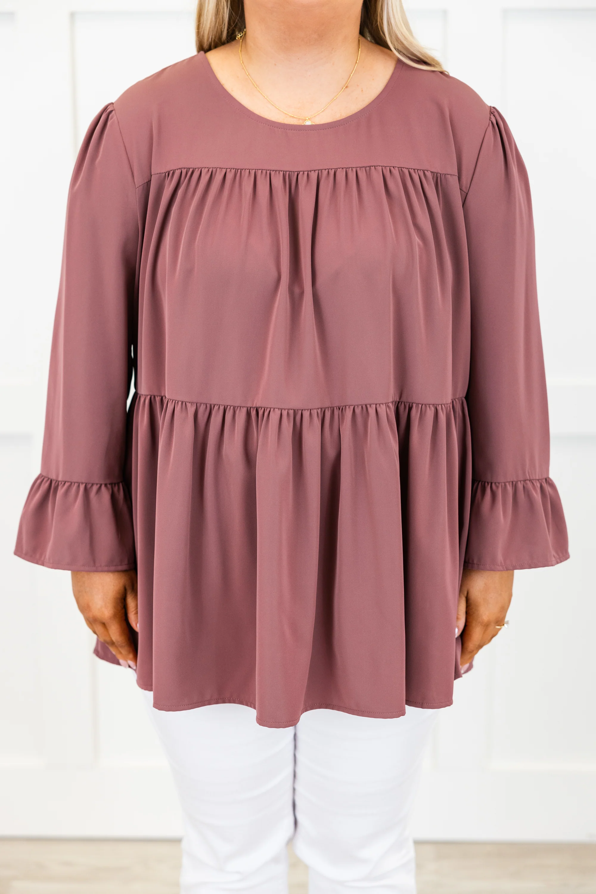 Day Dreaming About You Top, Mauve - Giverhouse