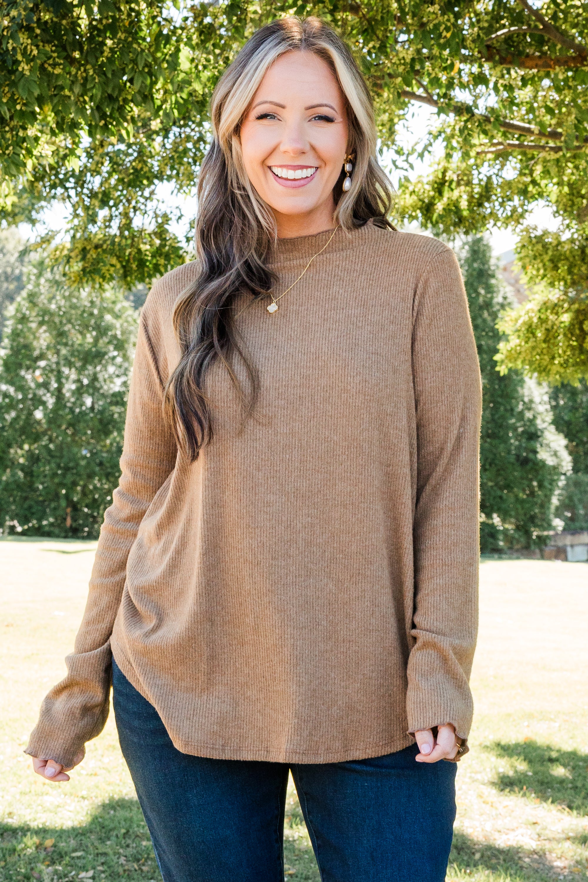 Lionhearted Top, Mocha - Giverhouse