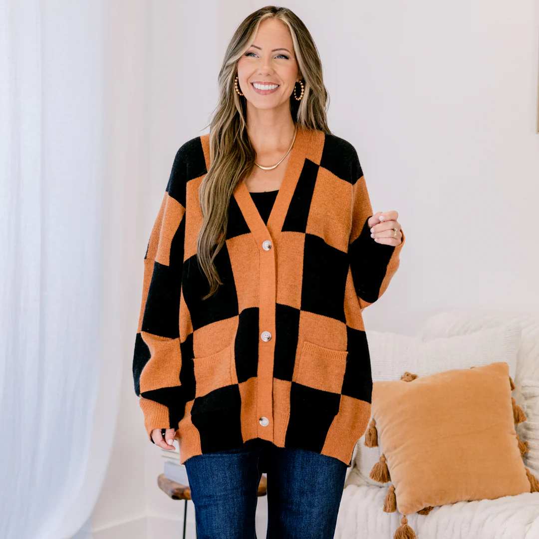 On The Run Cardigan, Pumpkin - Giverhouse