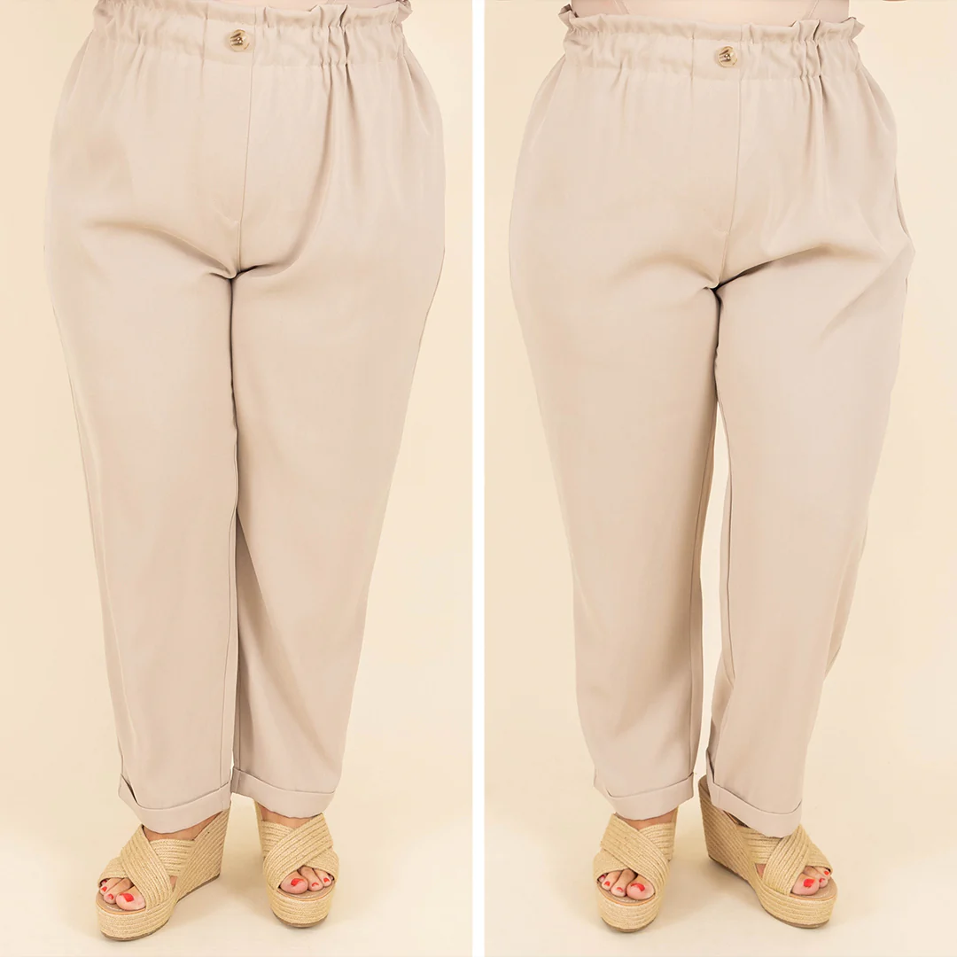Single Step Pants, Taupe - Giverhouse