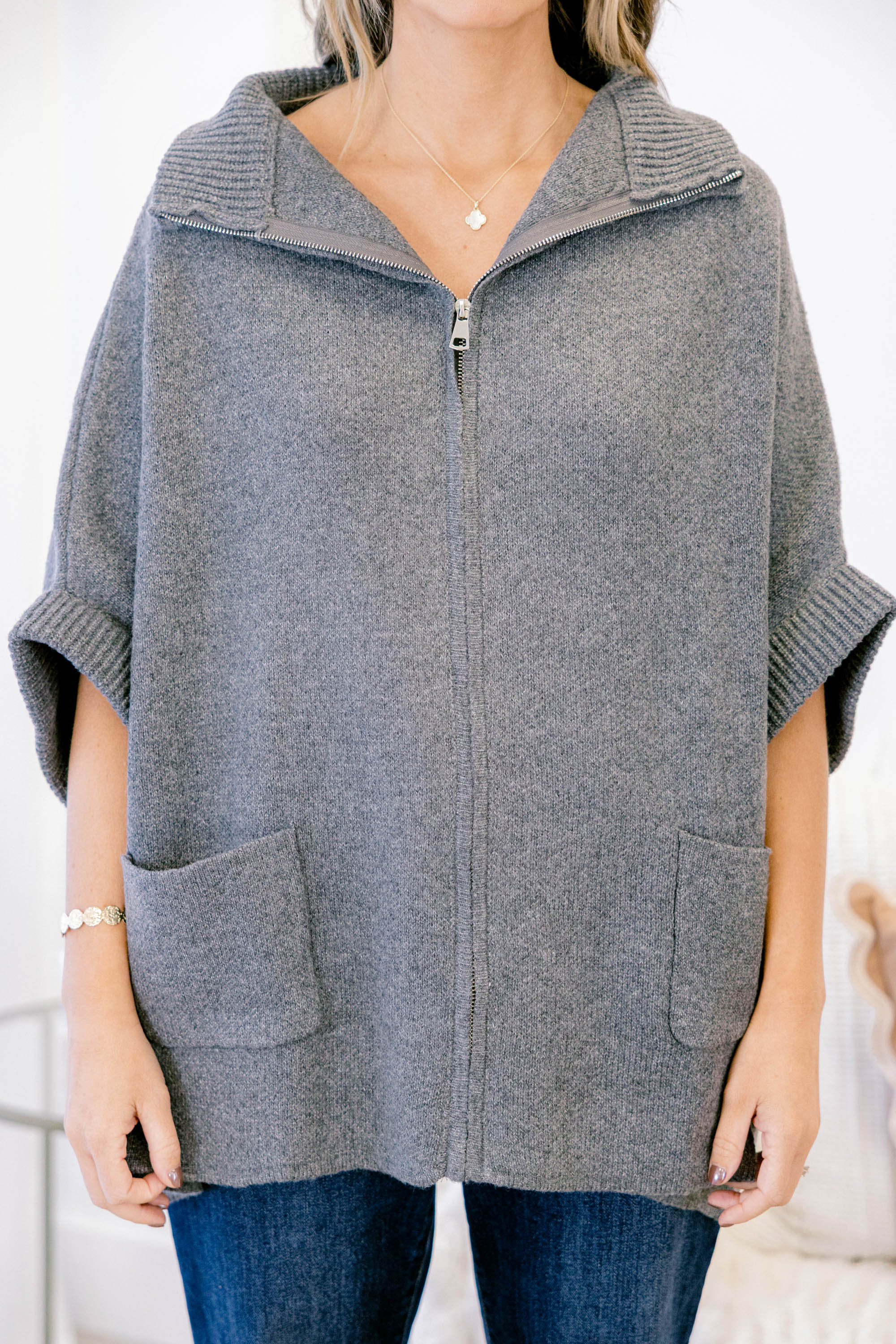 Give Me Peace Sweater, Gray - Giverhouse