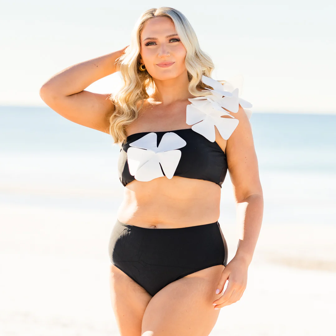 Dream Vacation Swim Top, Black - Giverhouse