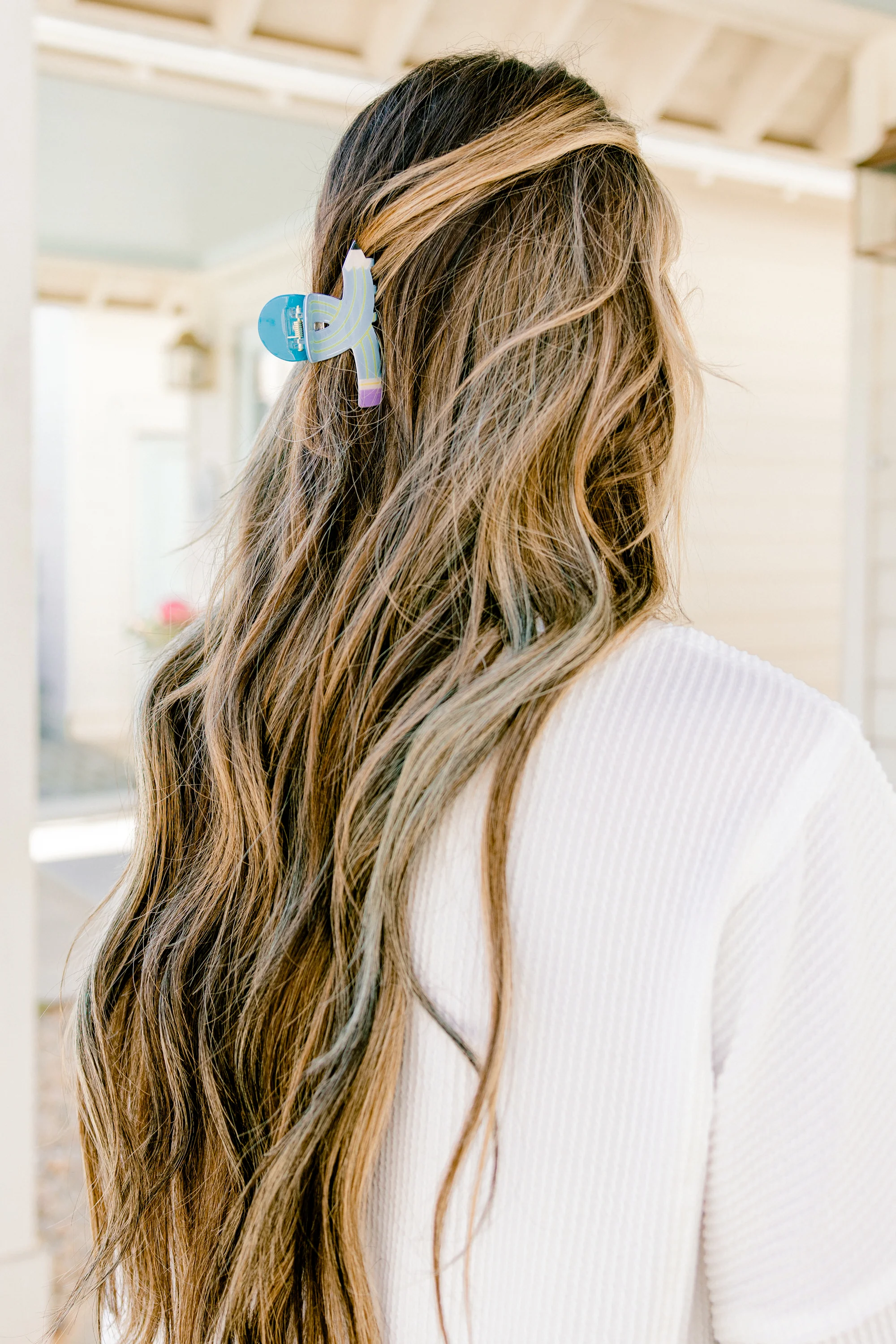 Scribble Your Way Hair Clip, Blue - Giverhouse