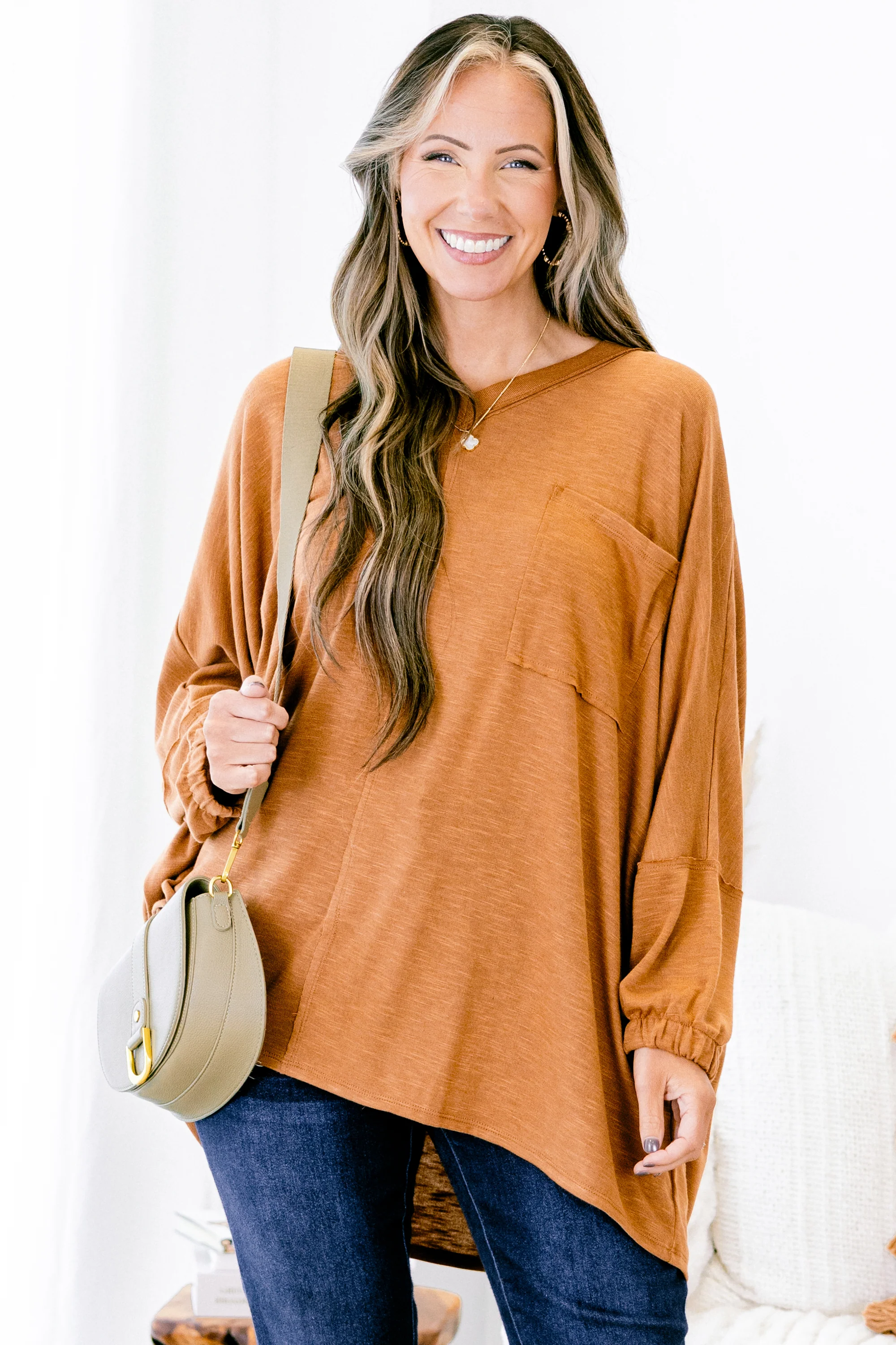 Say The Words Top, Caramel - Giverhouse