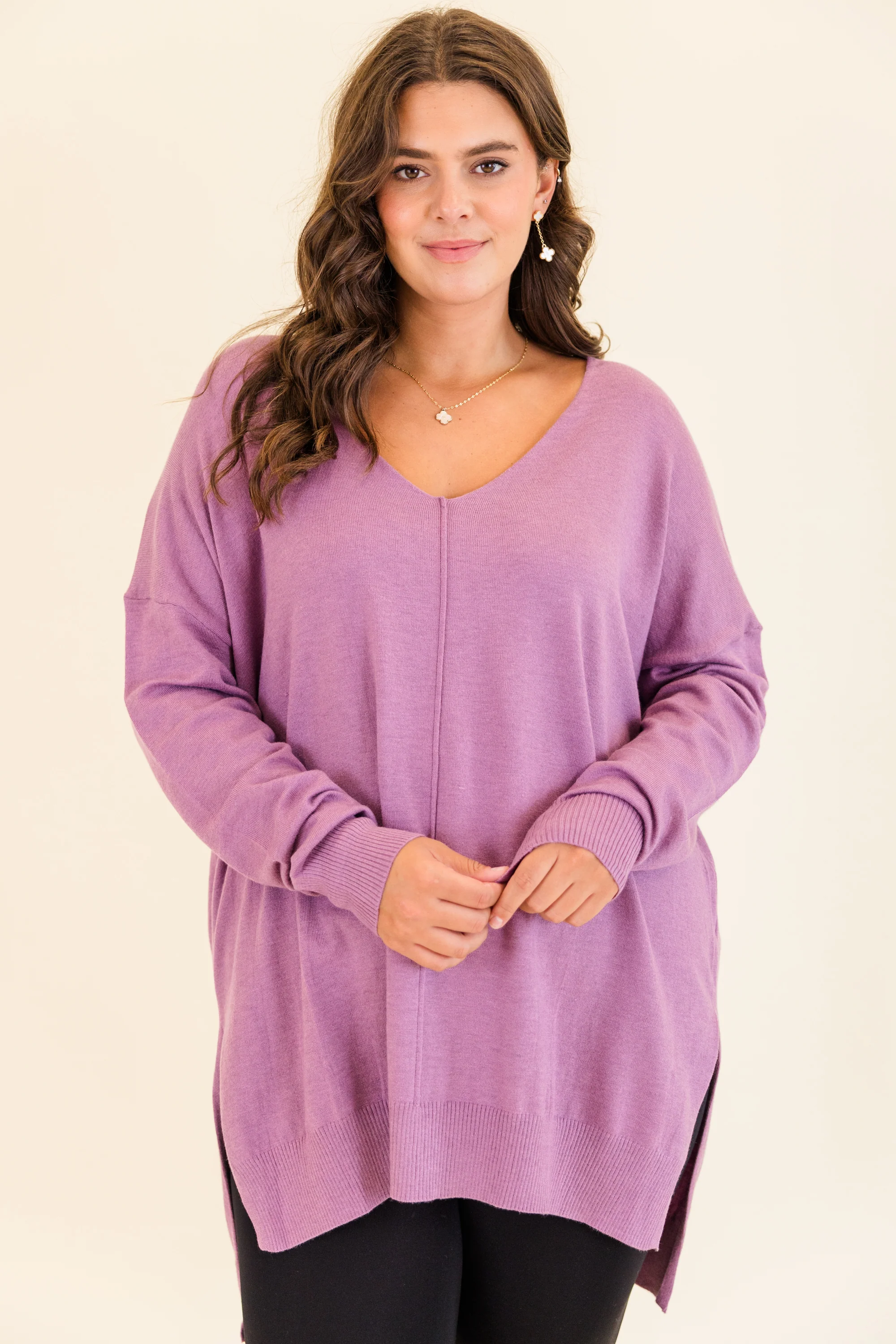 Miss Who I Was Sweater, Lilac Grey - Giverhouse