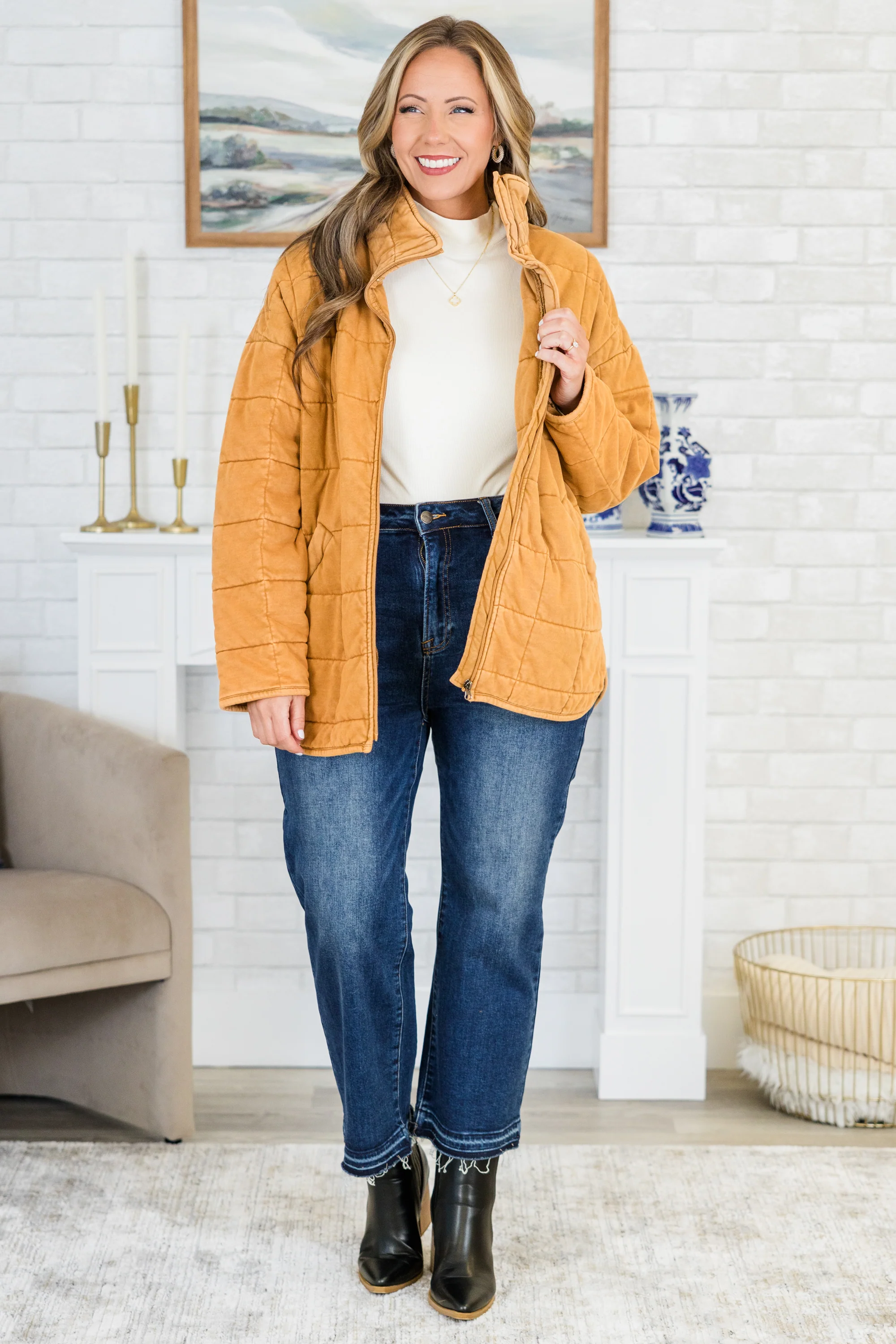 Faded Memories Jacket, Taupe - Giverhouse