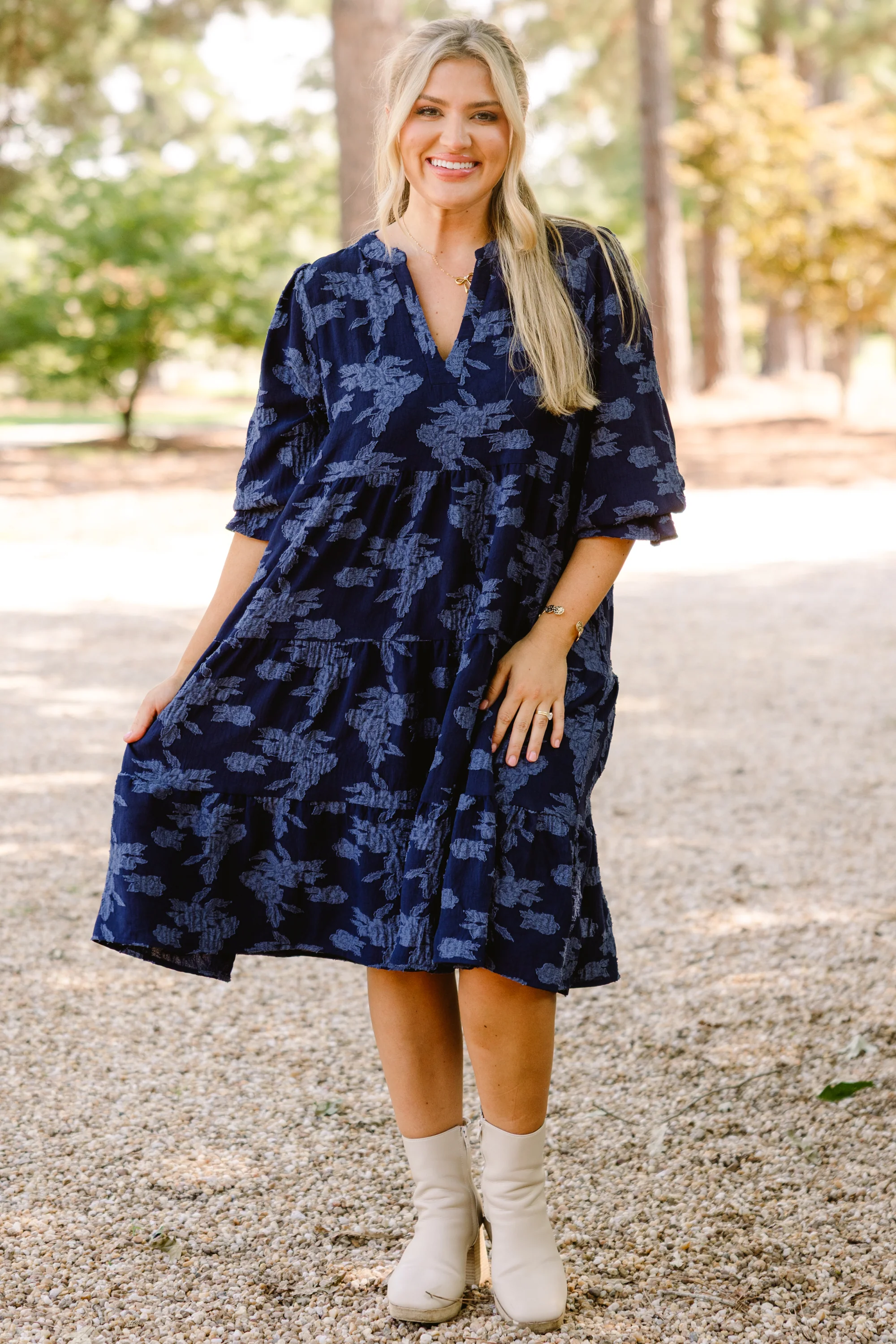 What You Know Dress, Navy Twilight - Giverhouse