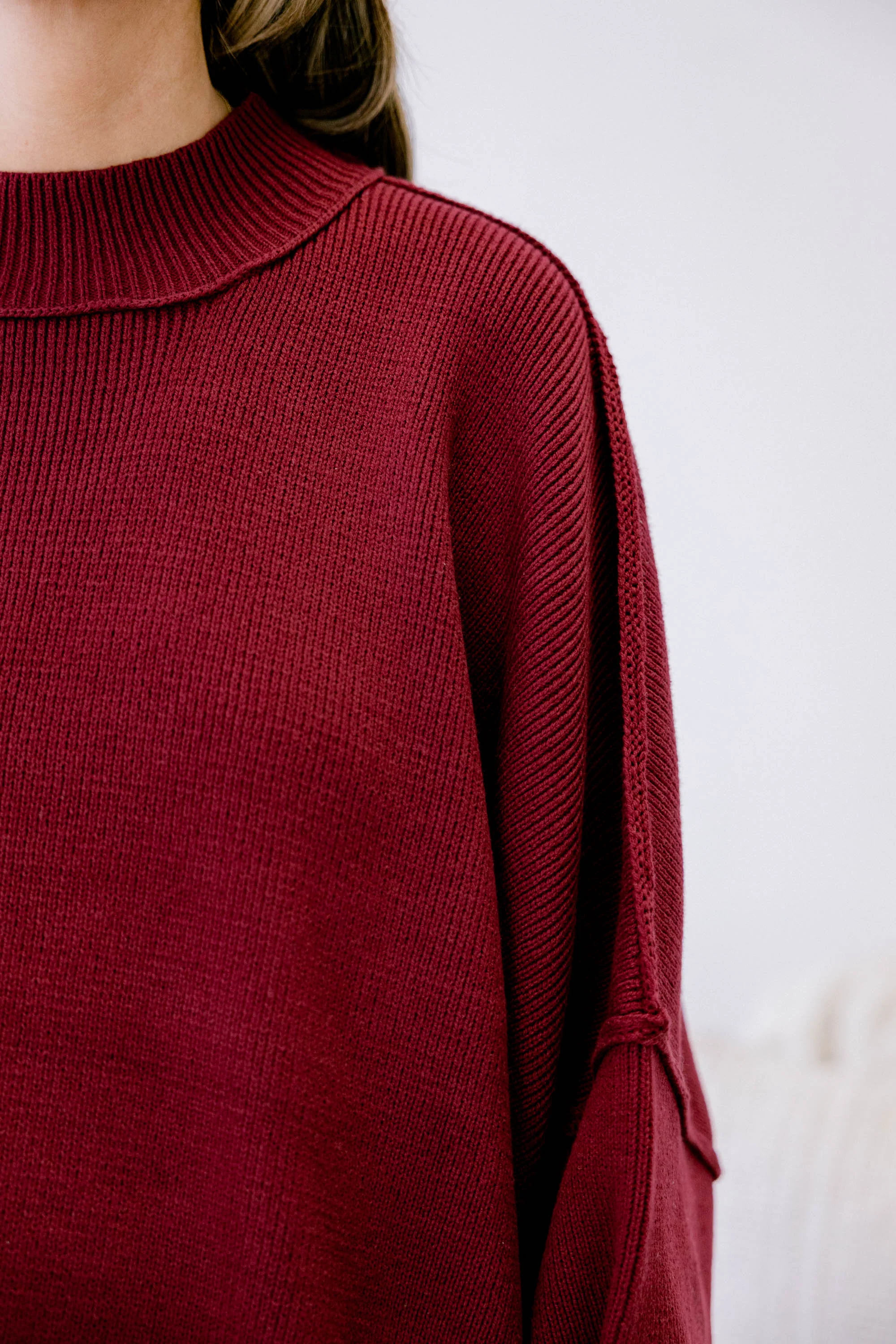 Perfectly Cozy Sweater, Cabernet - Giverhouse