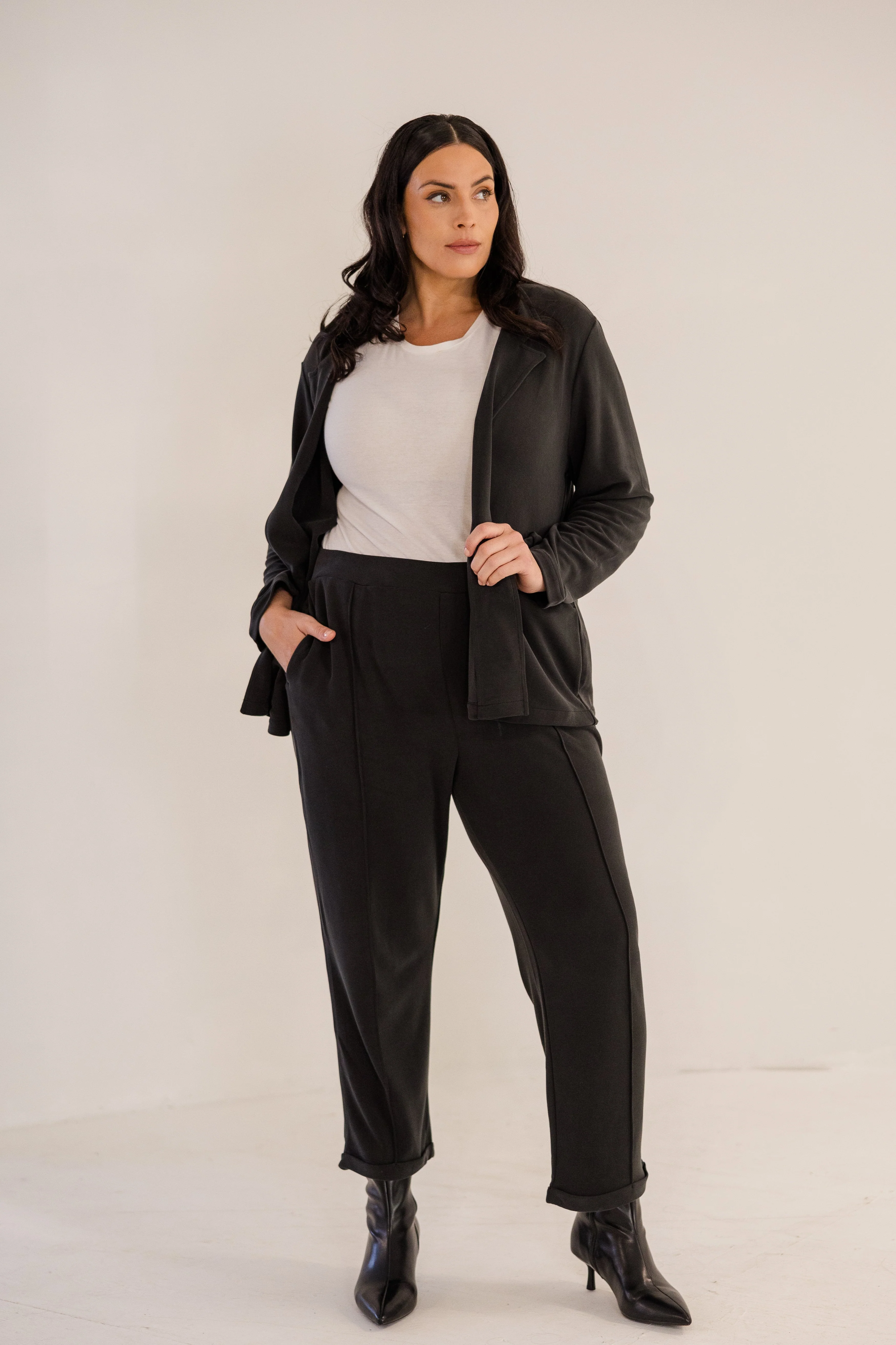 Bleecker Collar Knit Jacket, Black - Giverhouse