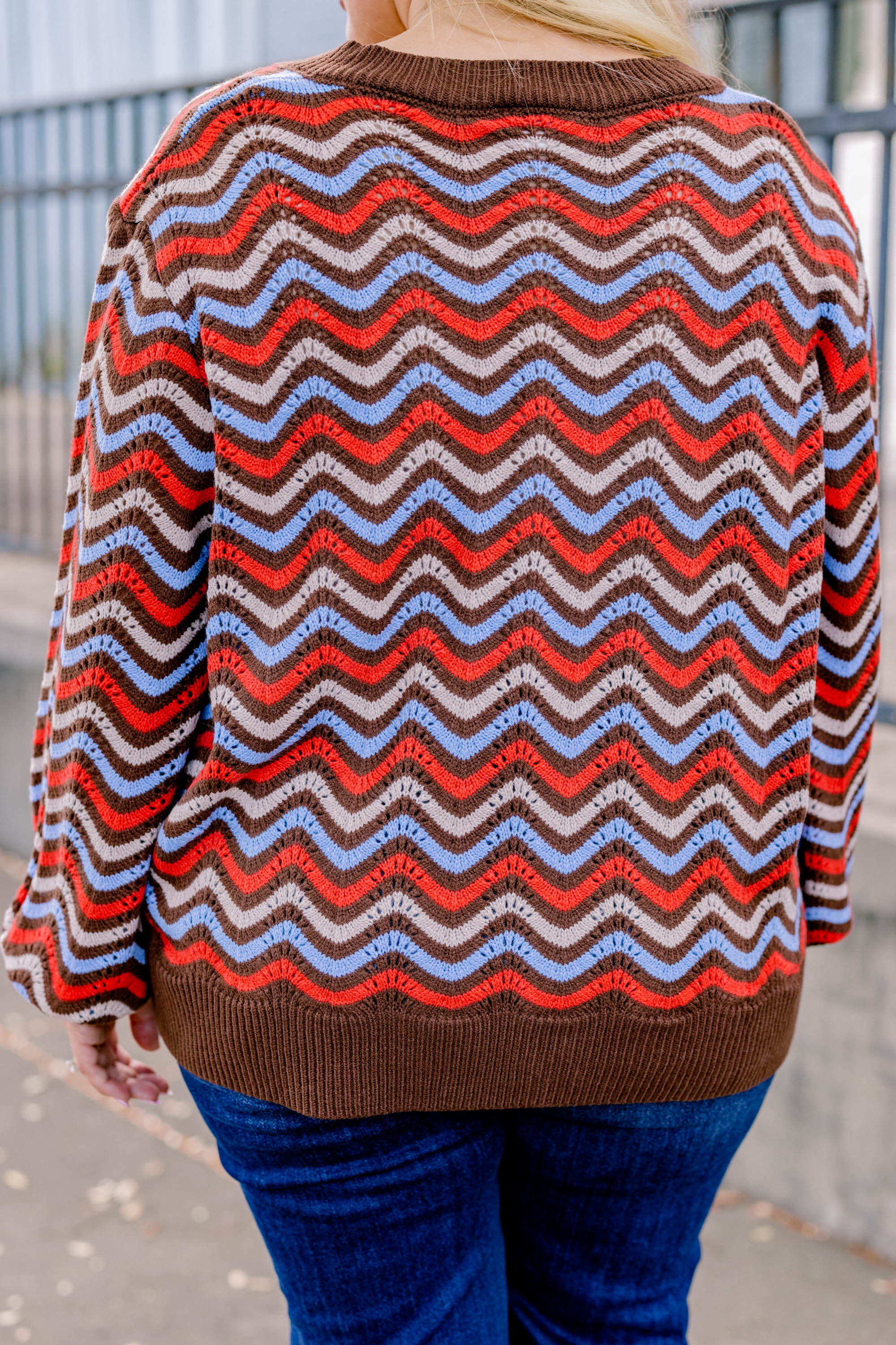 Going To Plan Sweater, Brown Multi - Giverhouse