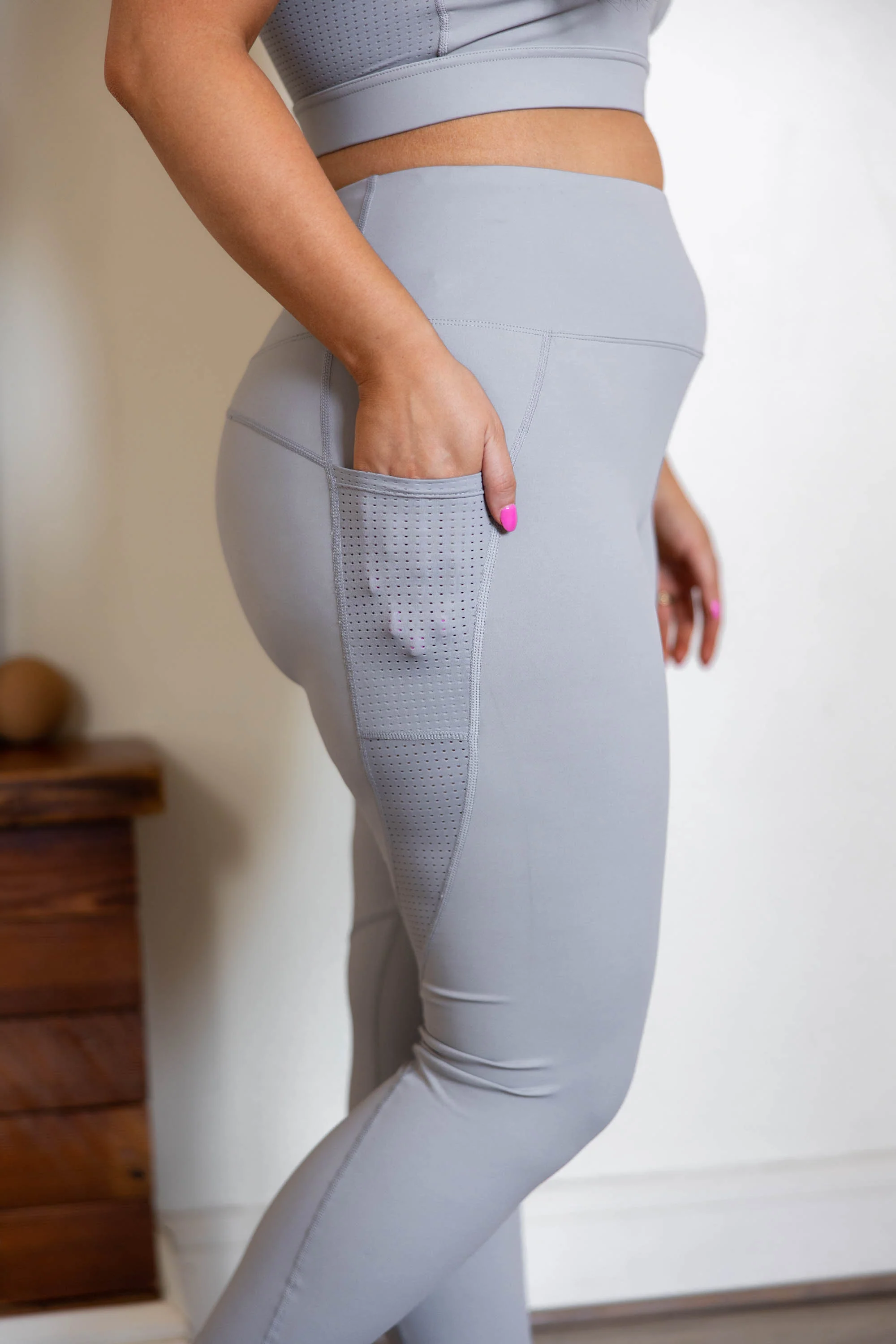 Came Here For Me Leggings, Slate - Giverhouse