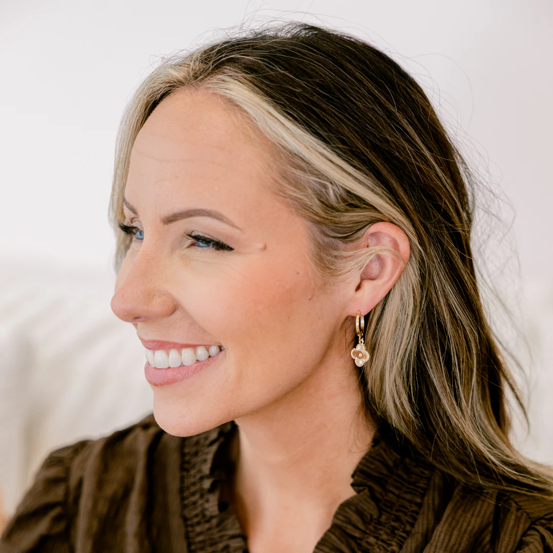 Over In Clover Earrings, Gold - Giverhouse