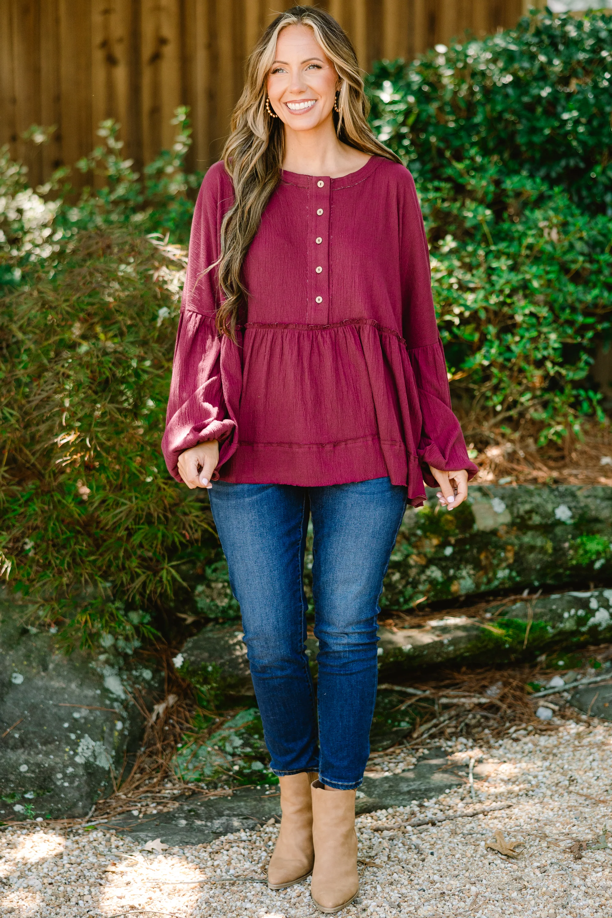 Fun At The Orchard Top, Burgundy - Giverhouse