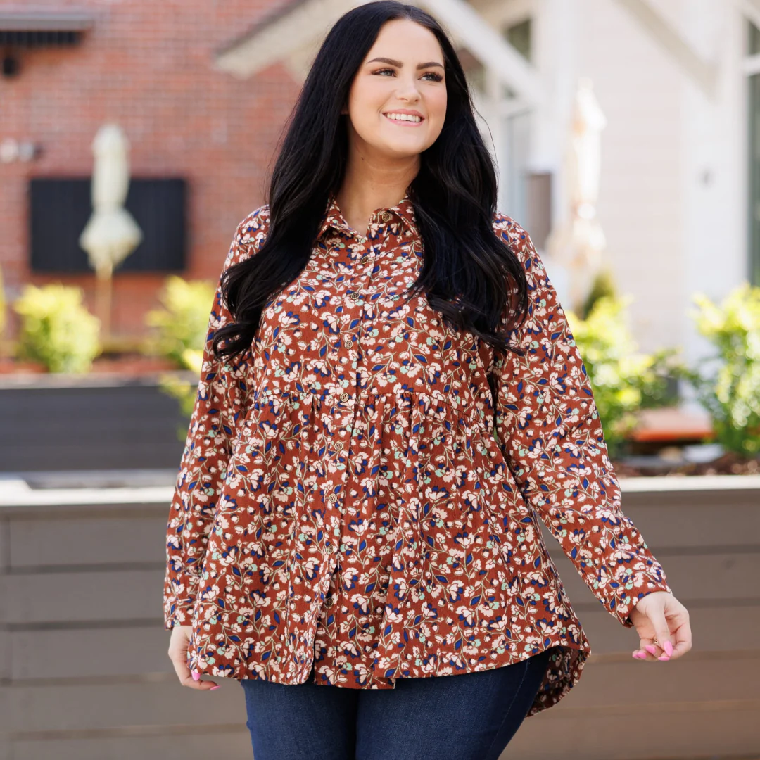 What A Pleasure Top, Brown Mix - Giverhouse