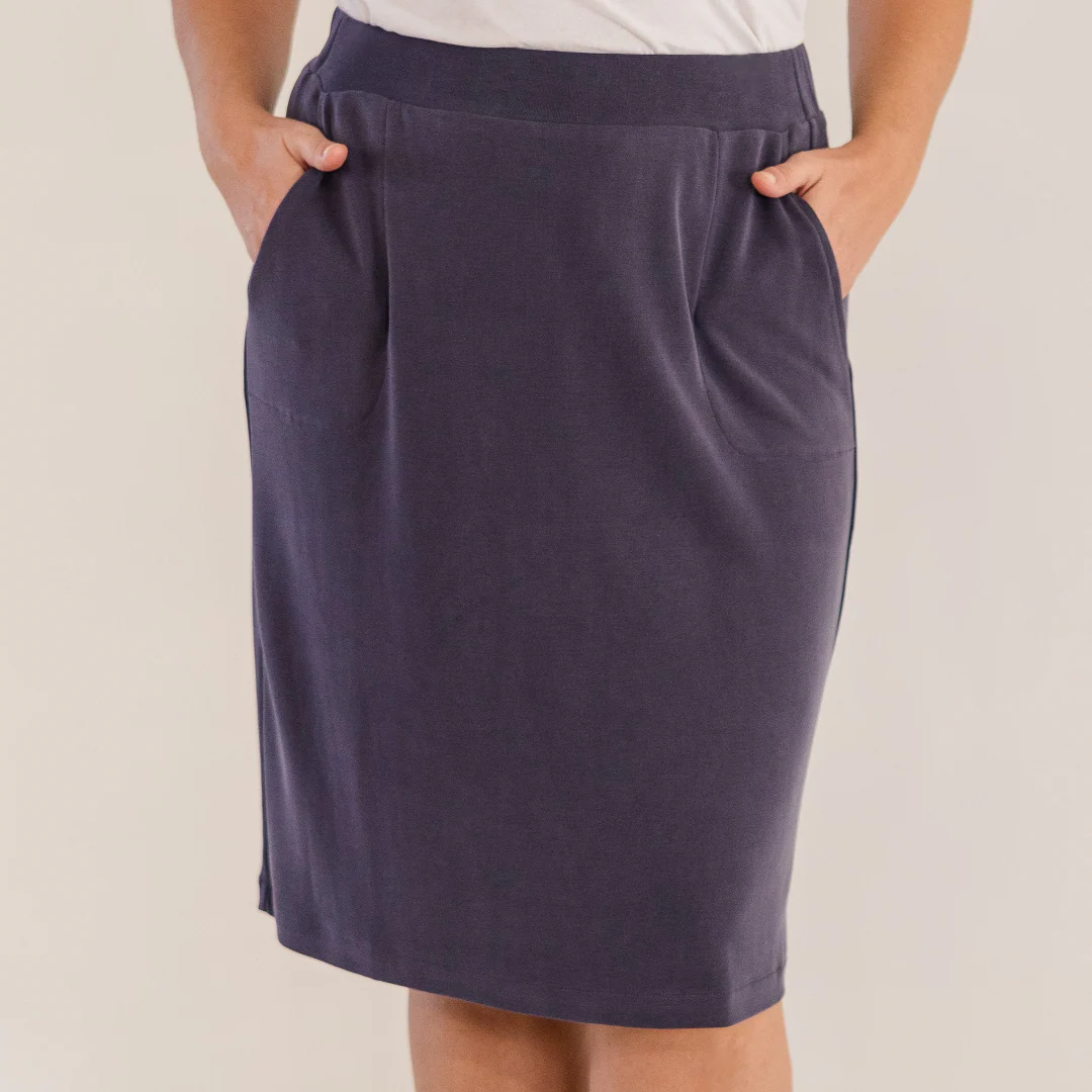 Leah A-Line Skirt, Ink Navy - Giverhouse