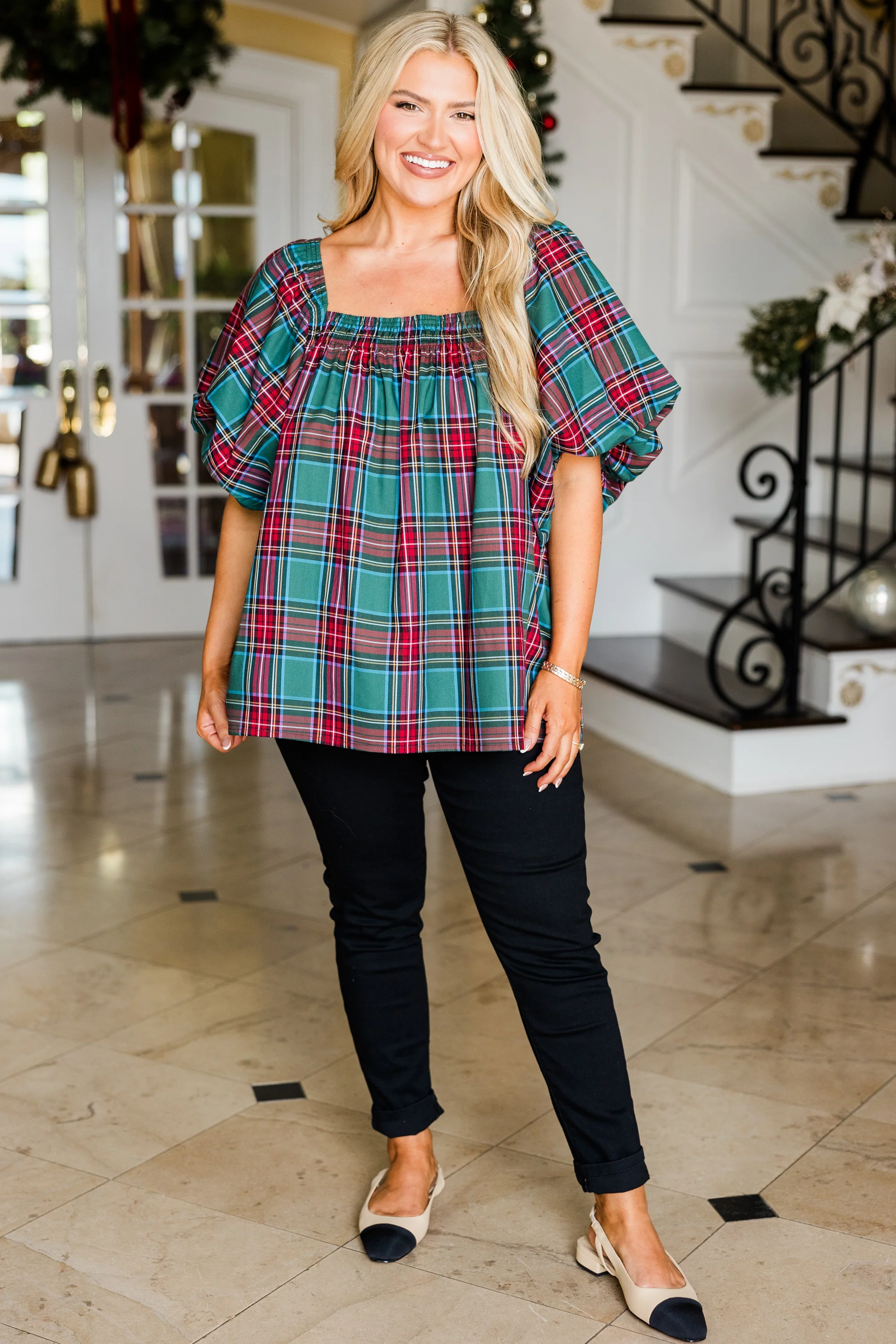 Cozy Love Top, Green - Giverhouse