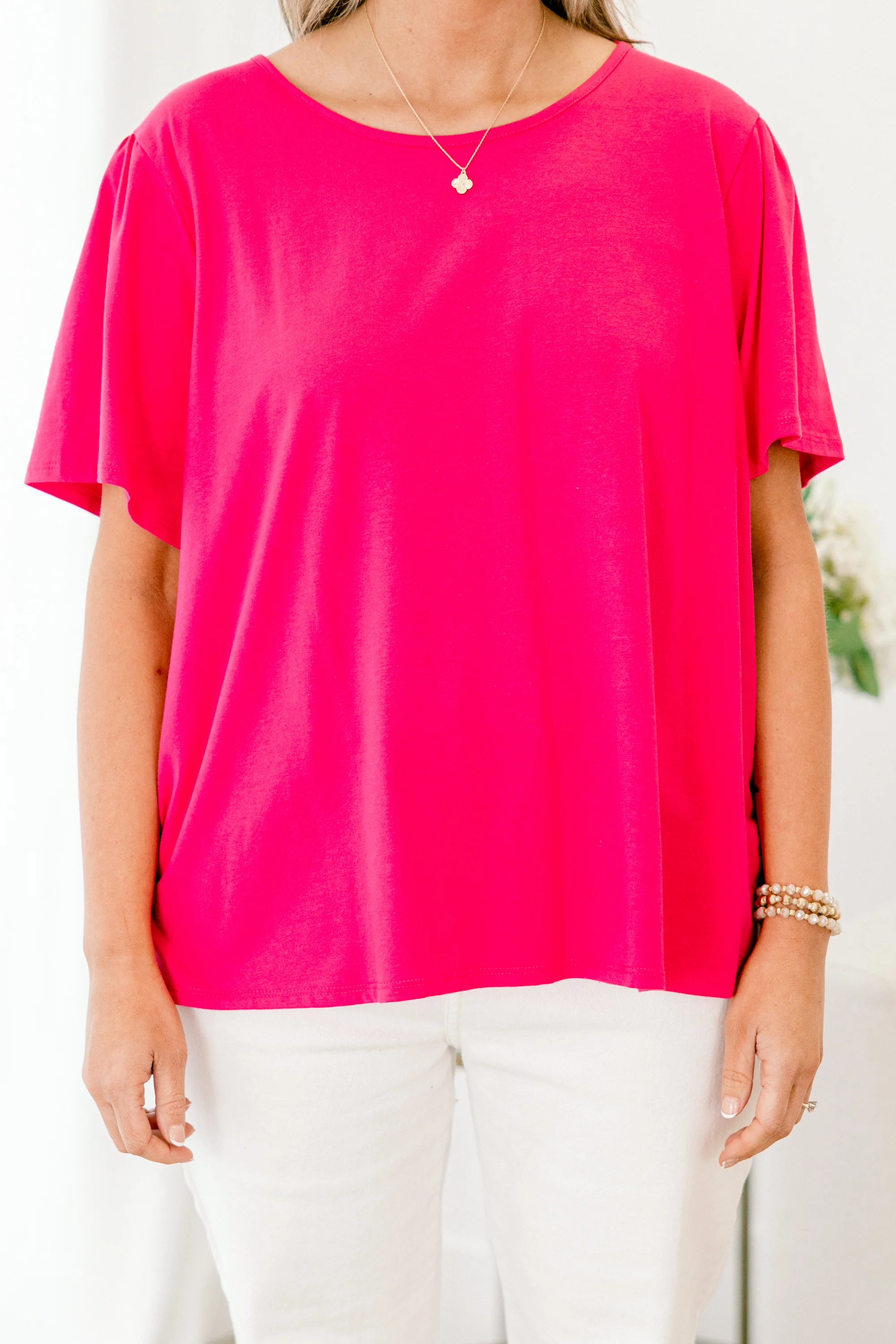 An Open Book Top, Fuchsia - Giverhouse