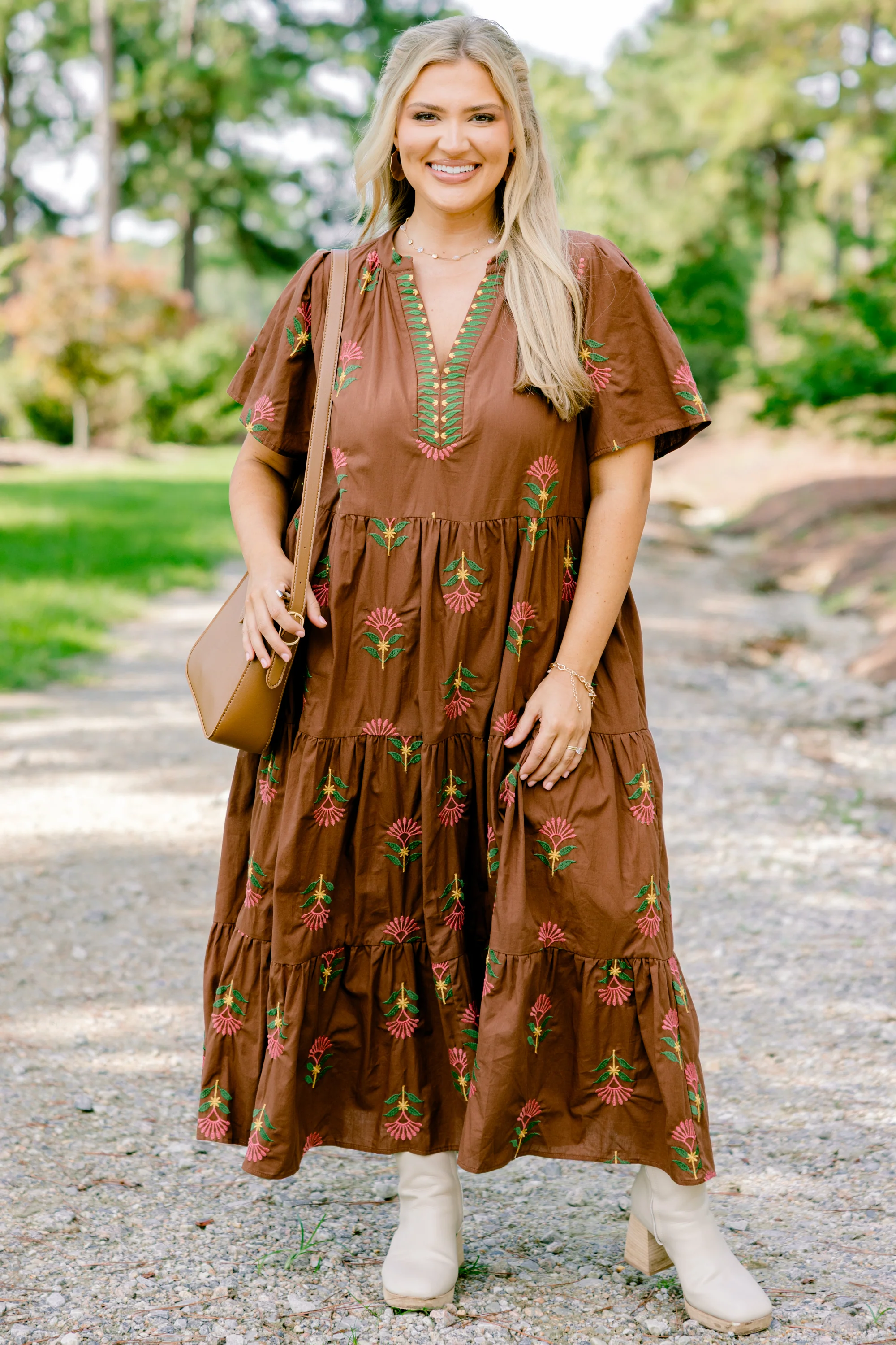 Anything Goes Dress, Brown - Giverhouse