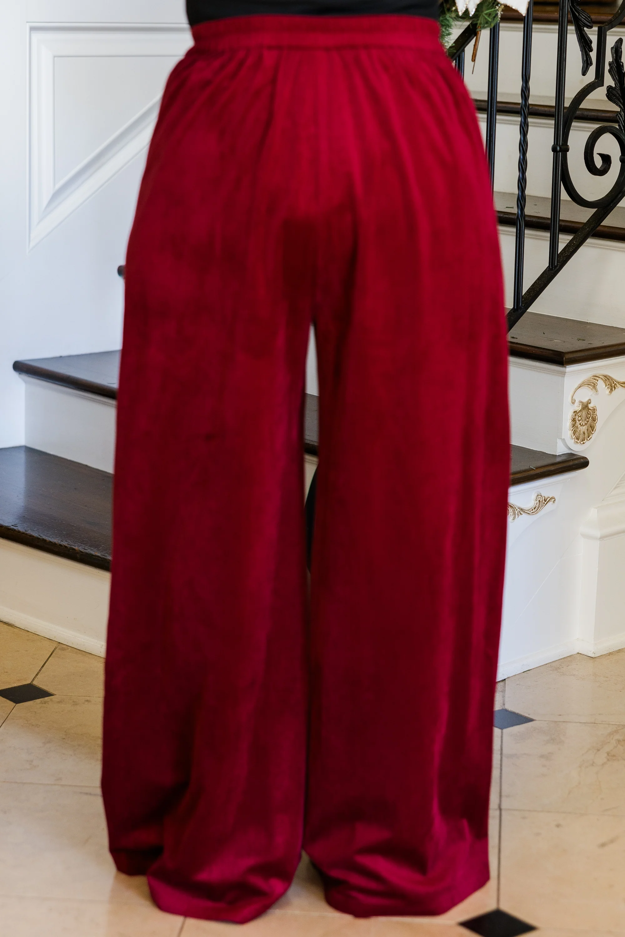 Under the Mistle-Glow Pants, Red - Giverhouse