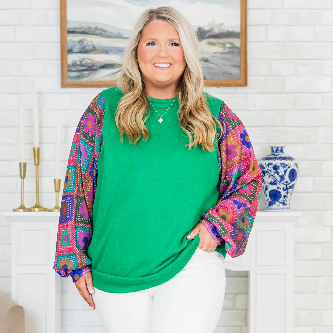 I'll Think About It Top, Kelly Green - Giverhouse