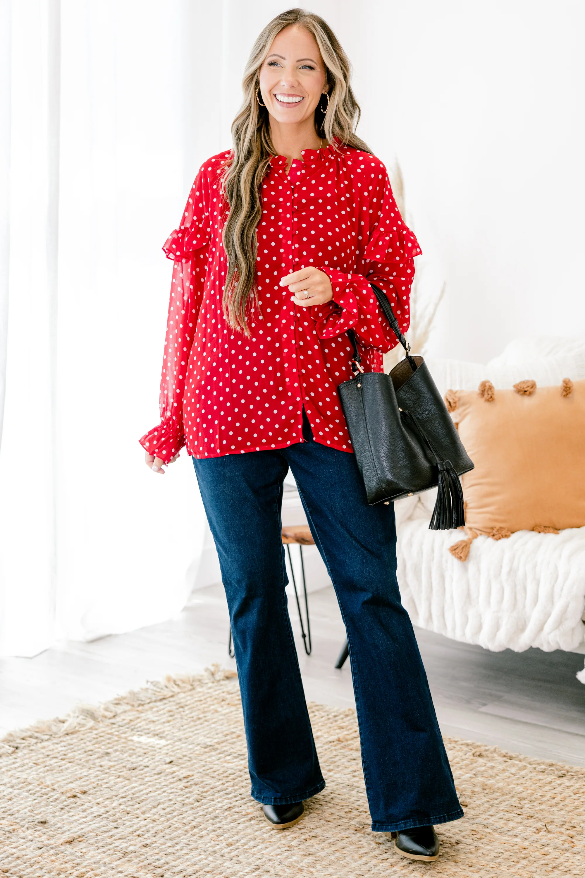 Happiness Is Homemade Top, Red - Giverhouse