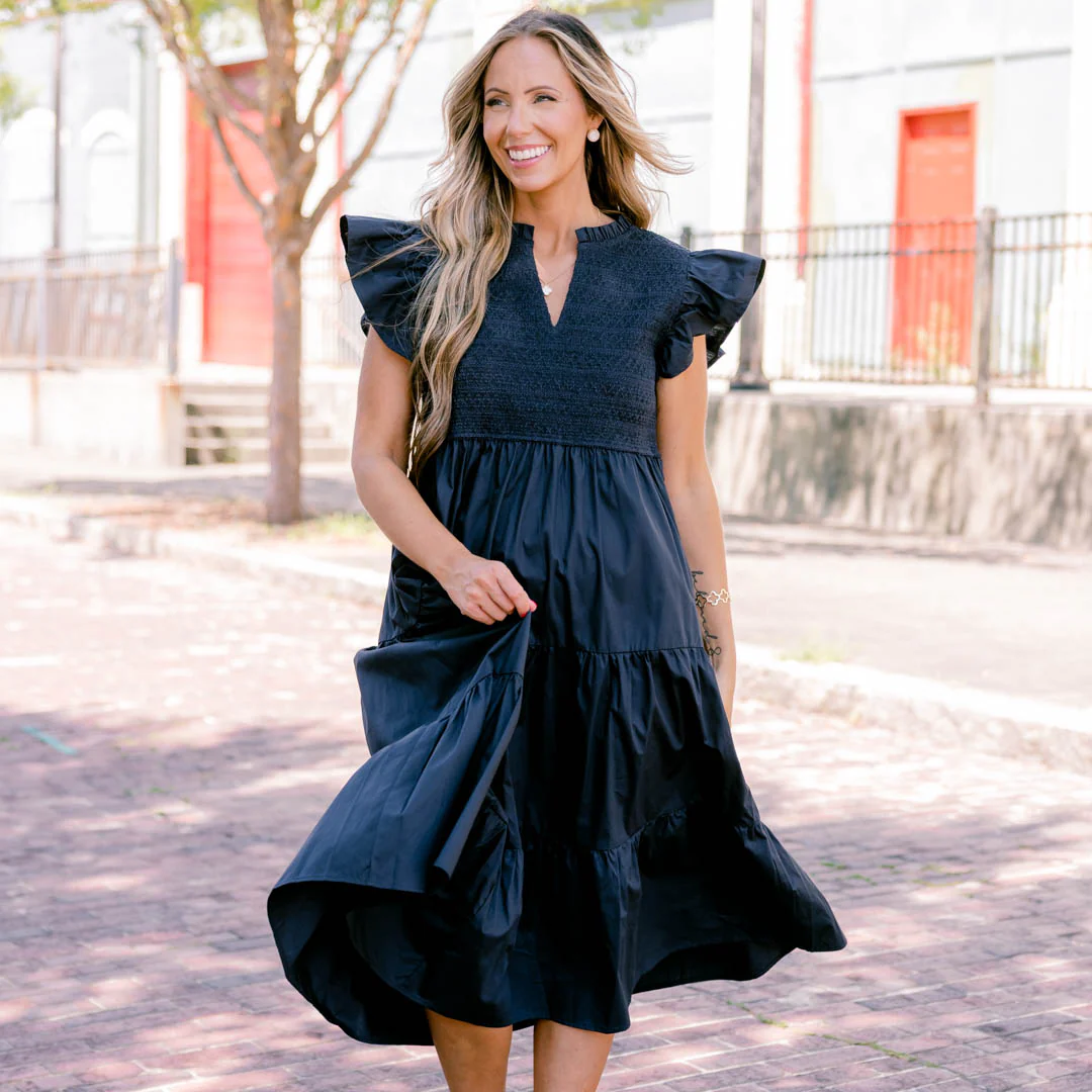 Where Our Story Begins Dress, Navy - Giverhouse