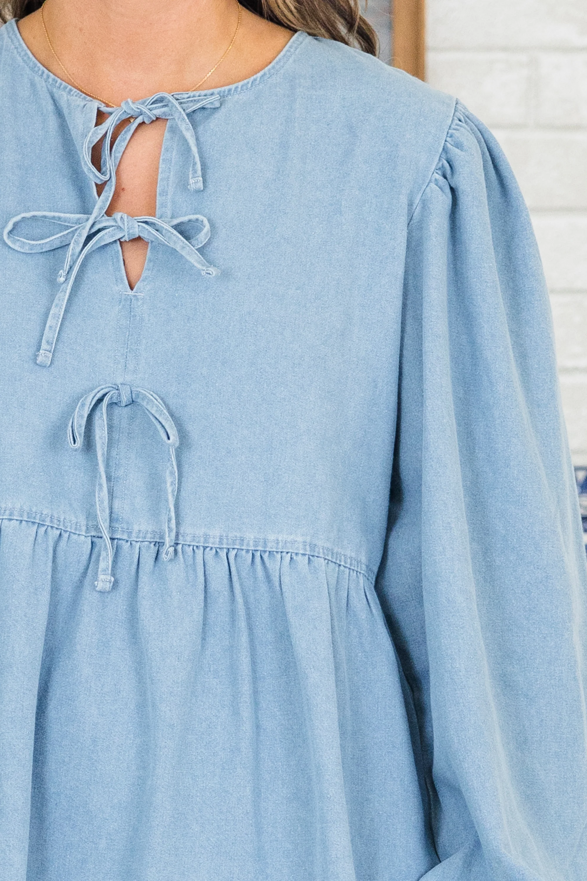 Matching Moments Dress, Light Denim - Giverhouse