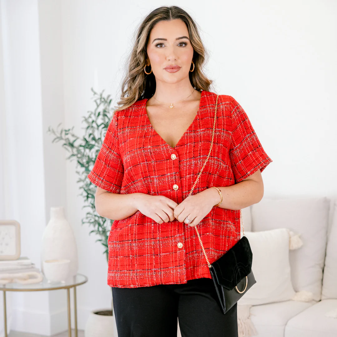 Keeping A Promise Top, Red Plaid - Giverhouse