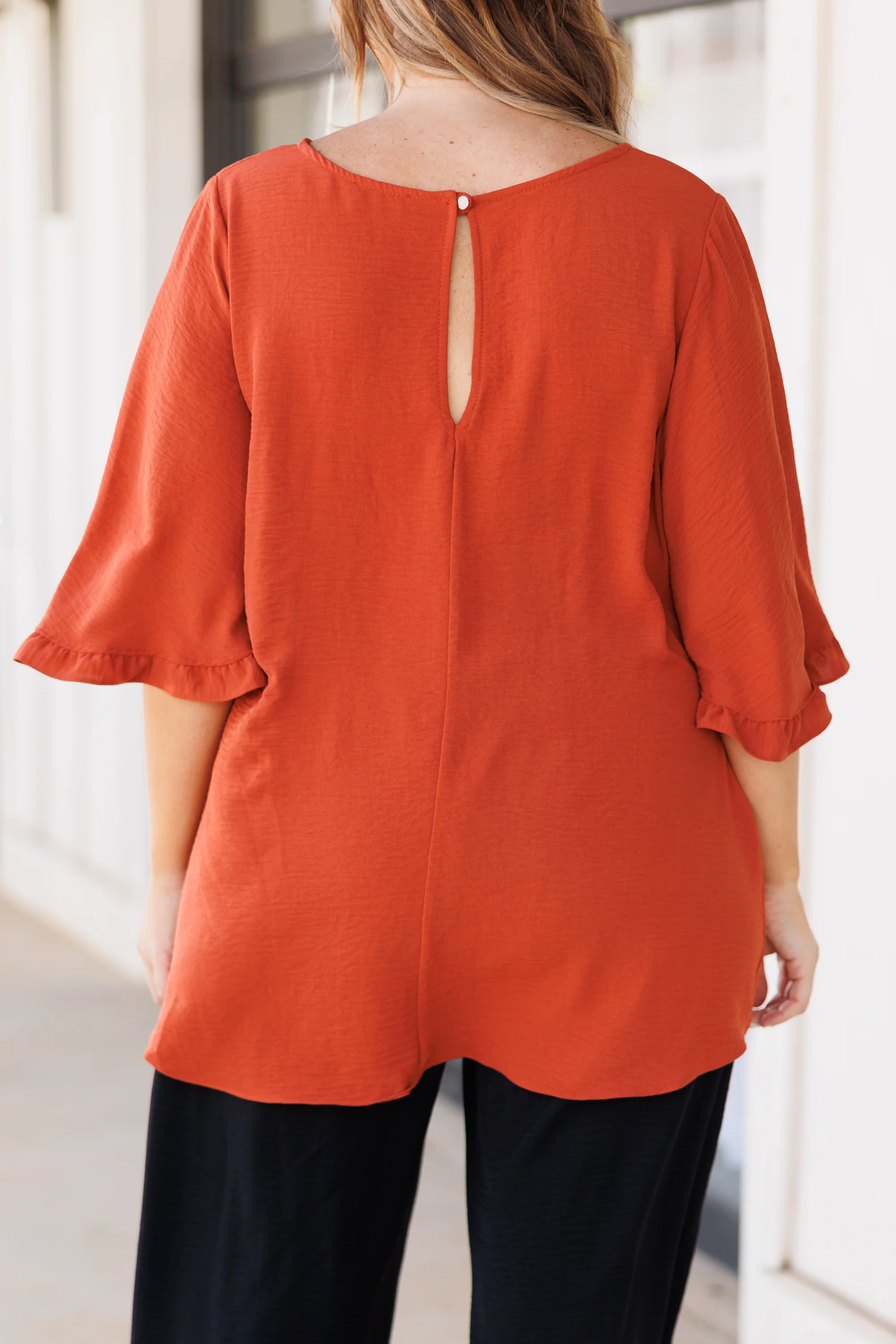 Come Hideaway Top, Rust - Giverhouse