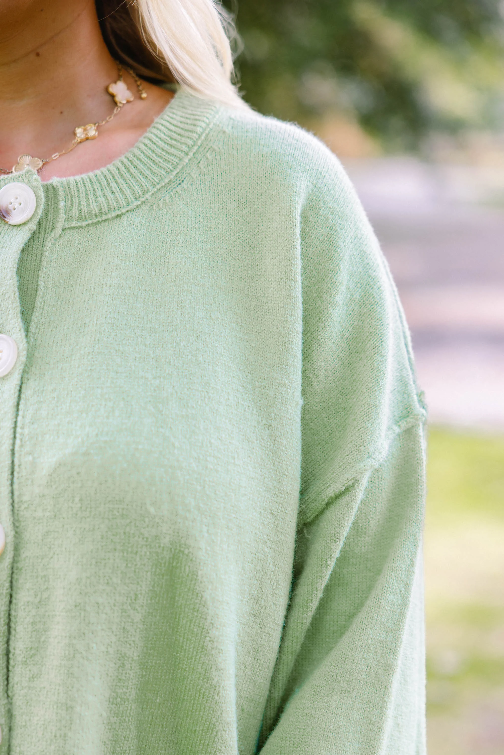 Out There Somewhere Cardigan, Green - Giverhouse