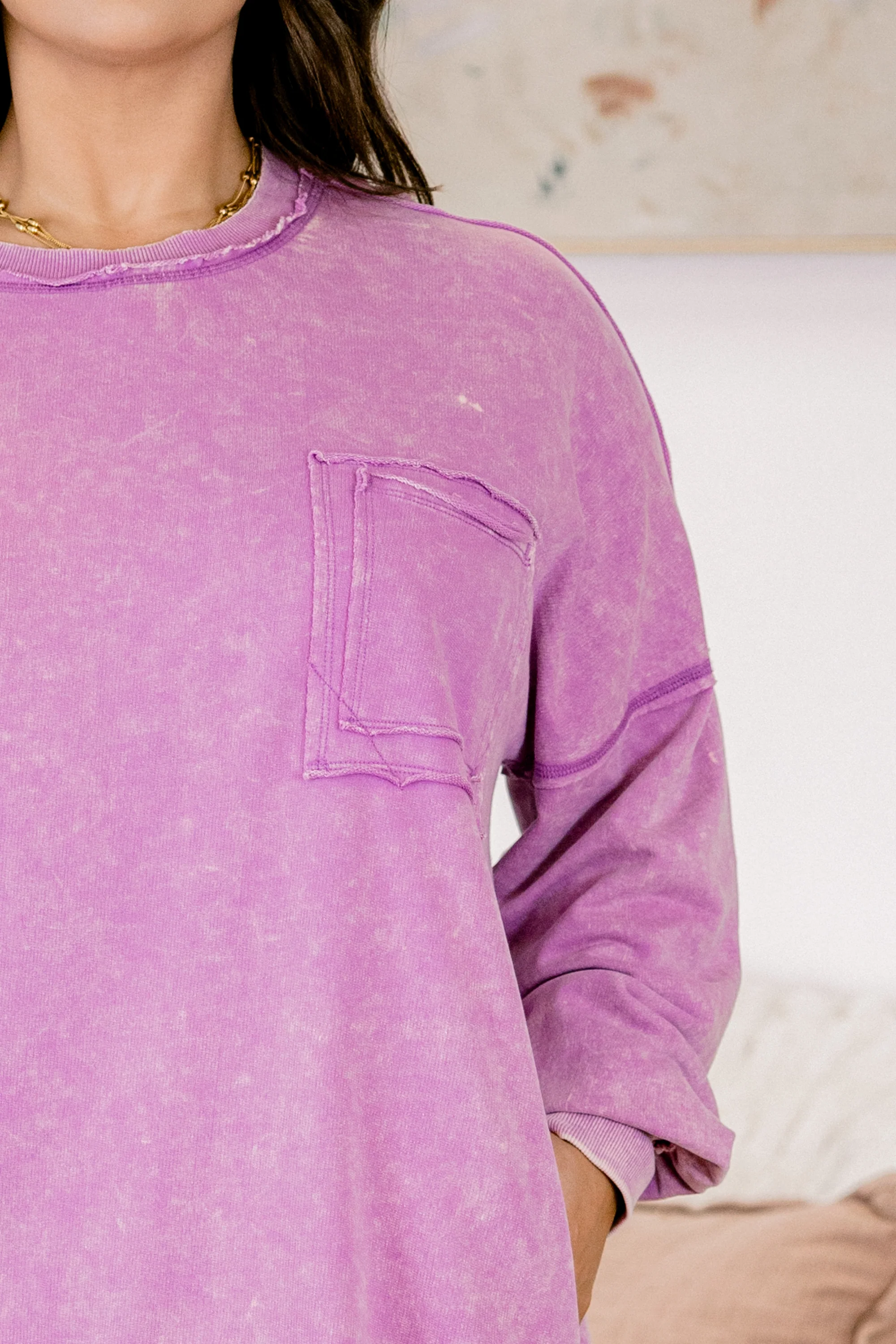 Staying Positive Top, Bright Violet - Giverhouse