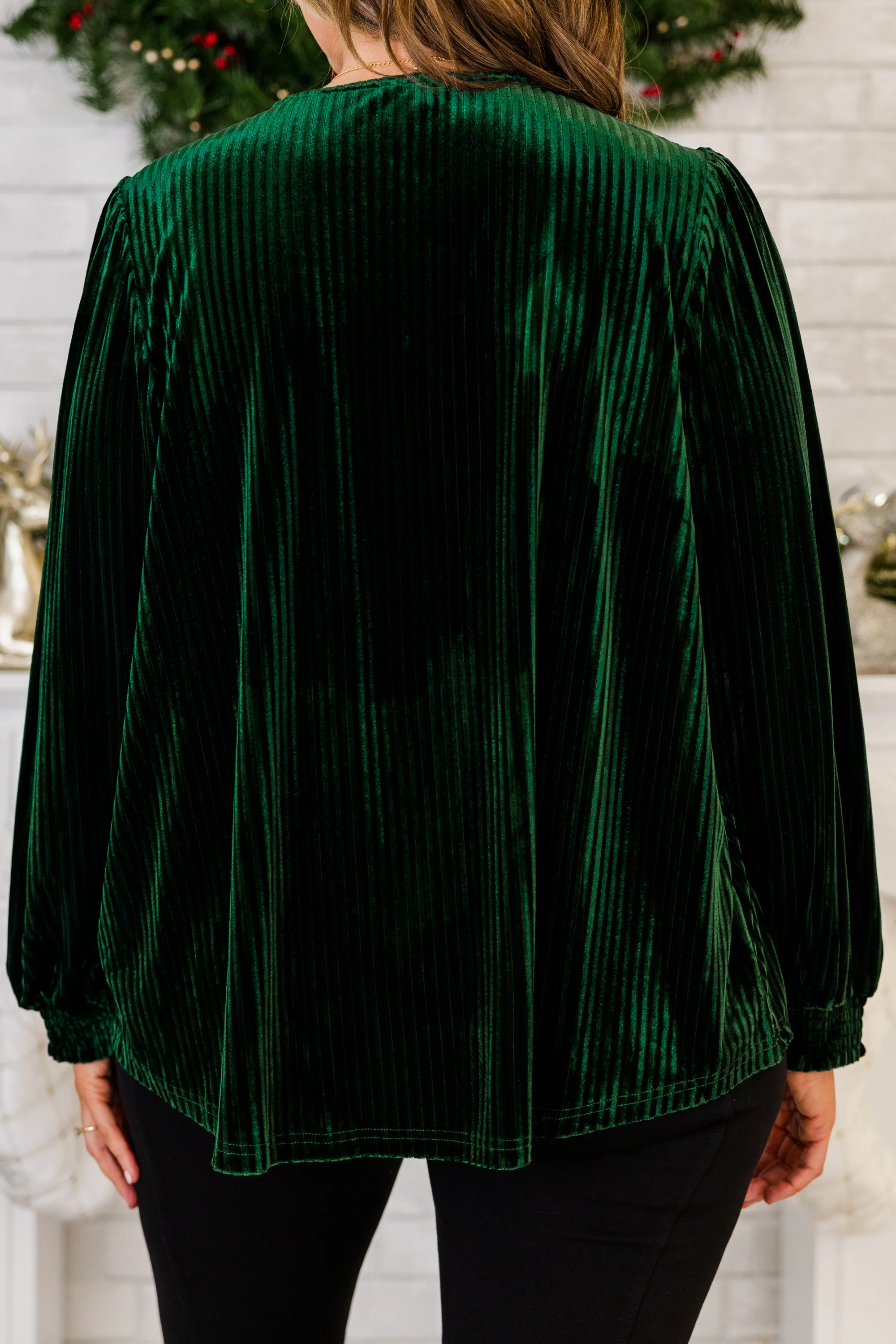 Reign In The Season Top, Hunter Green - Giverhouse