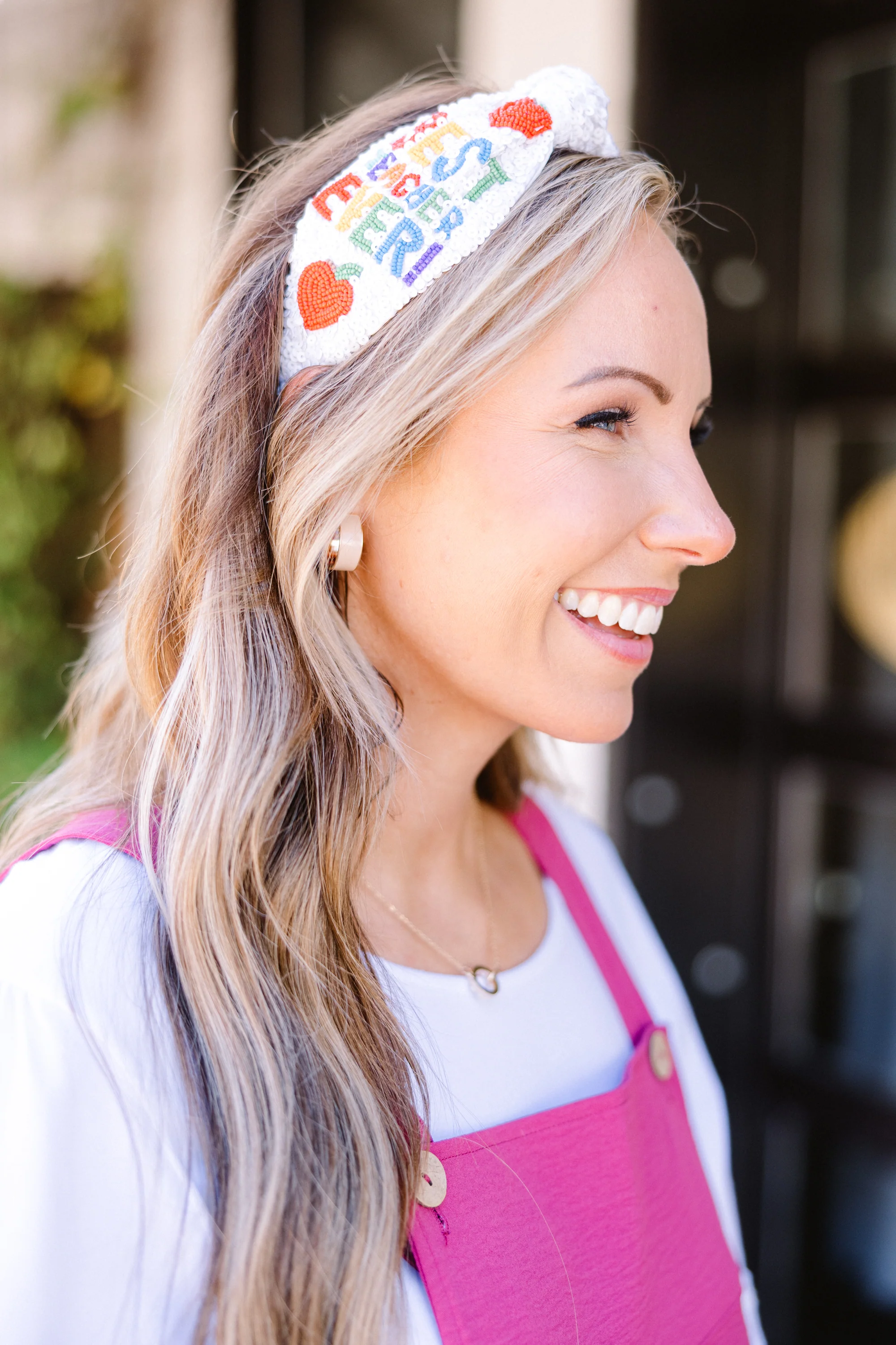 Thank A Teacher Headband, White - Giverhouse