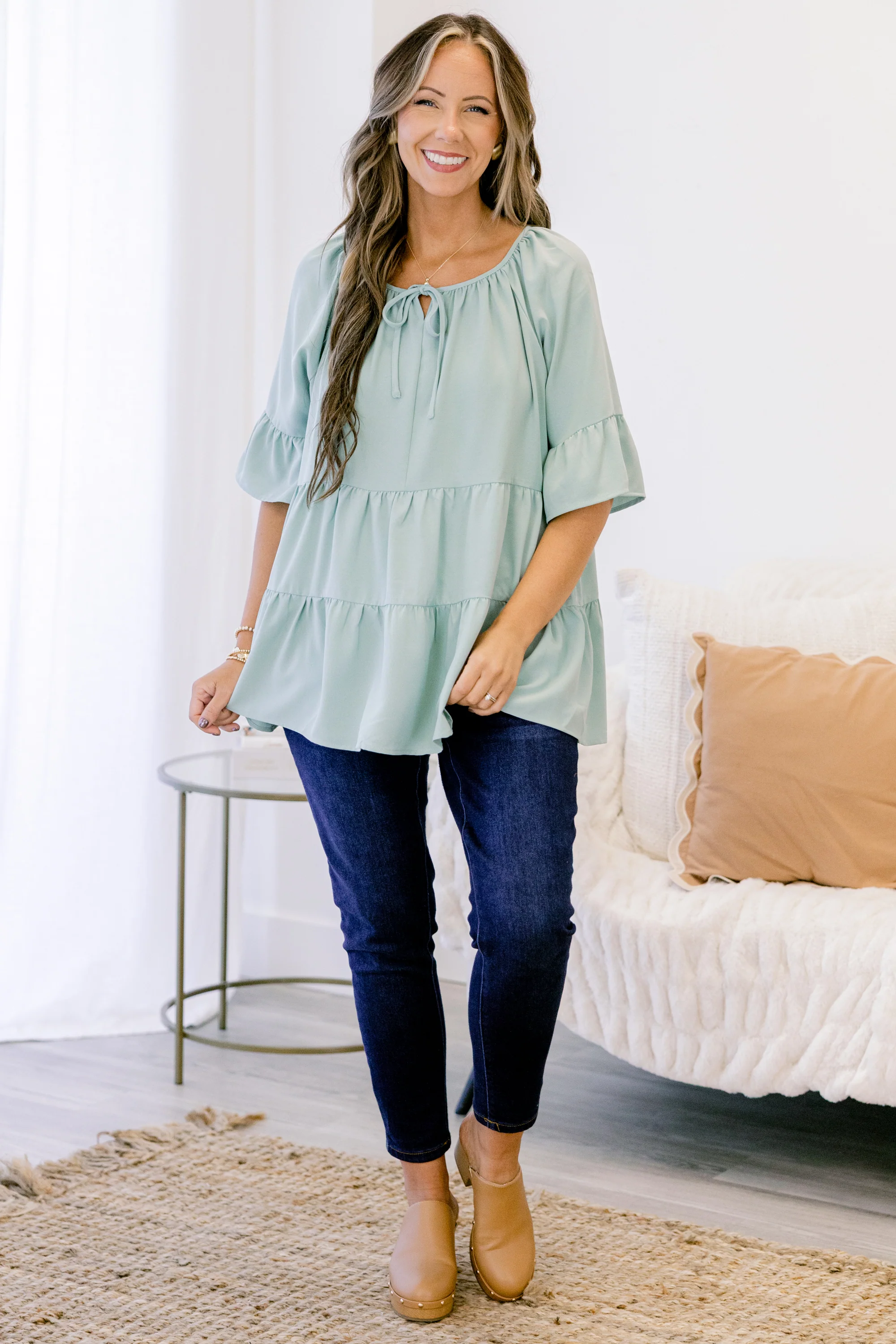 Siren Song Top, Dusty Sage - Giverhouse