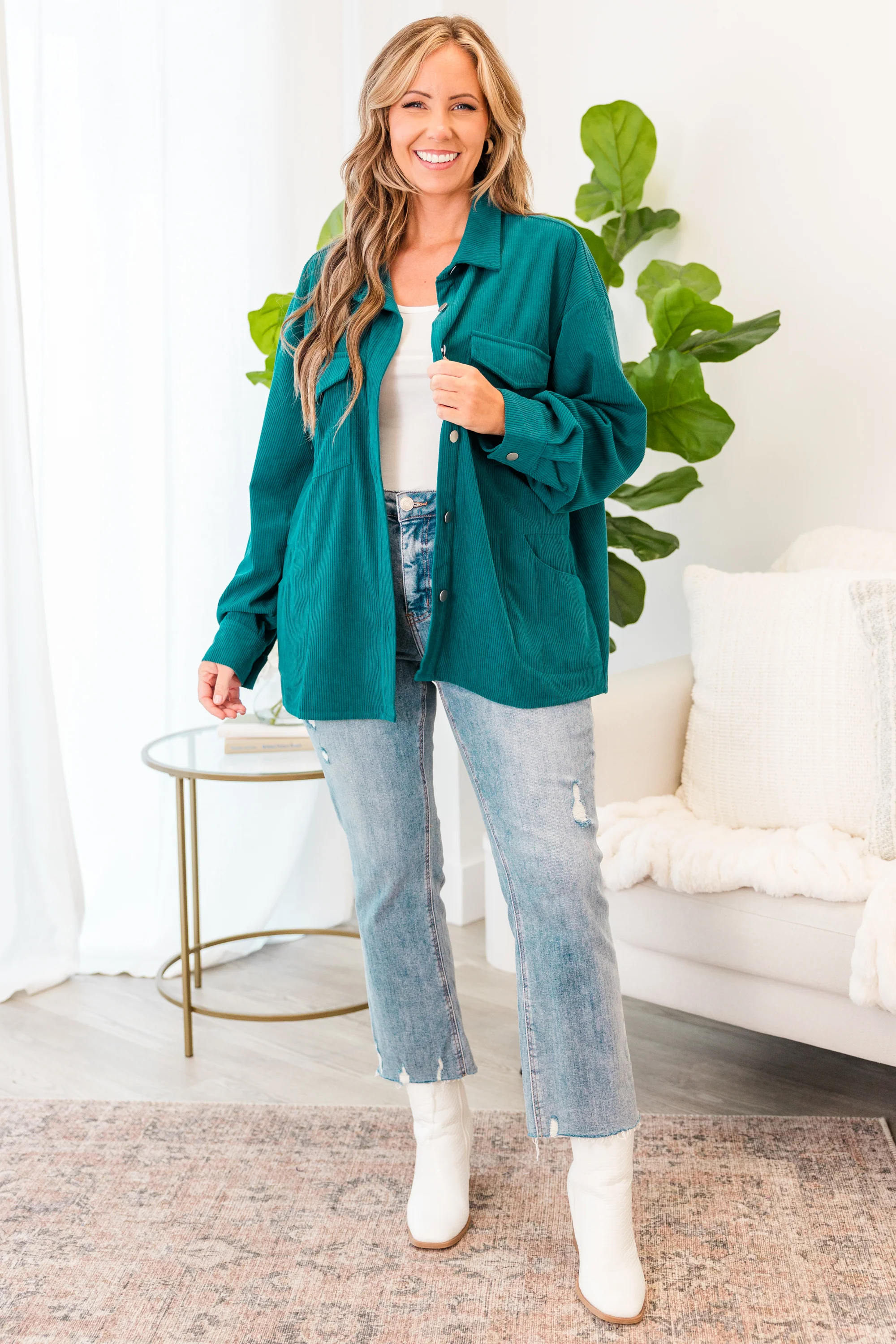 I Love The Cold Jacket, Teal - Giverhouse