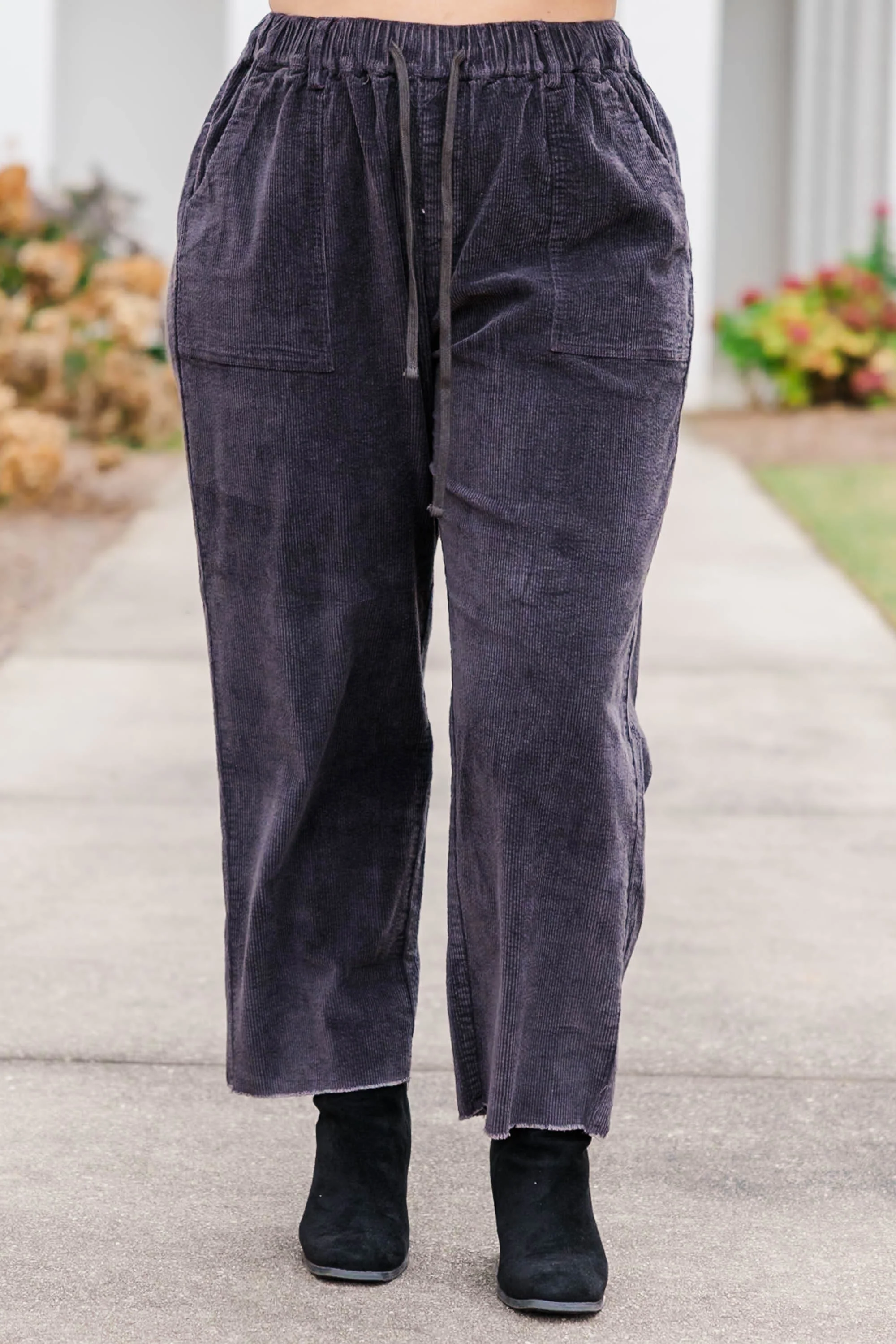 Leisure Time Pants, Charcoal - Giverhouse