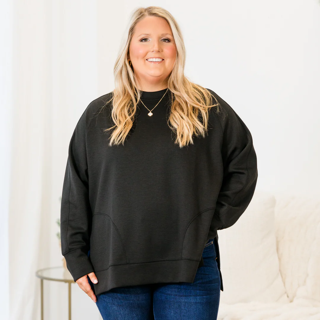 Feels So Sweet Pullover, Black - Giverhouse