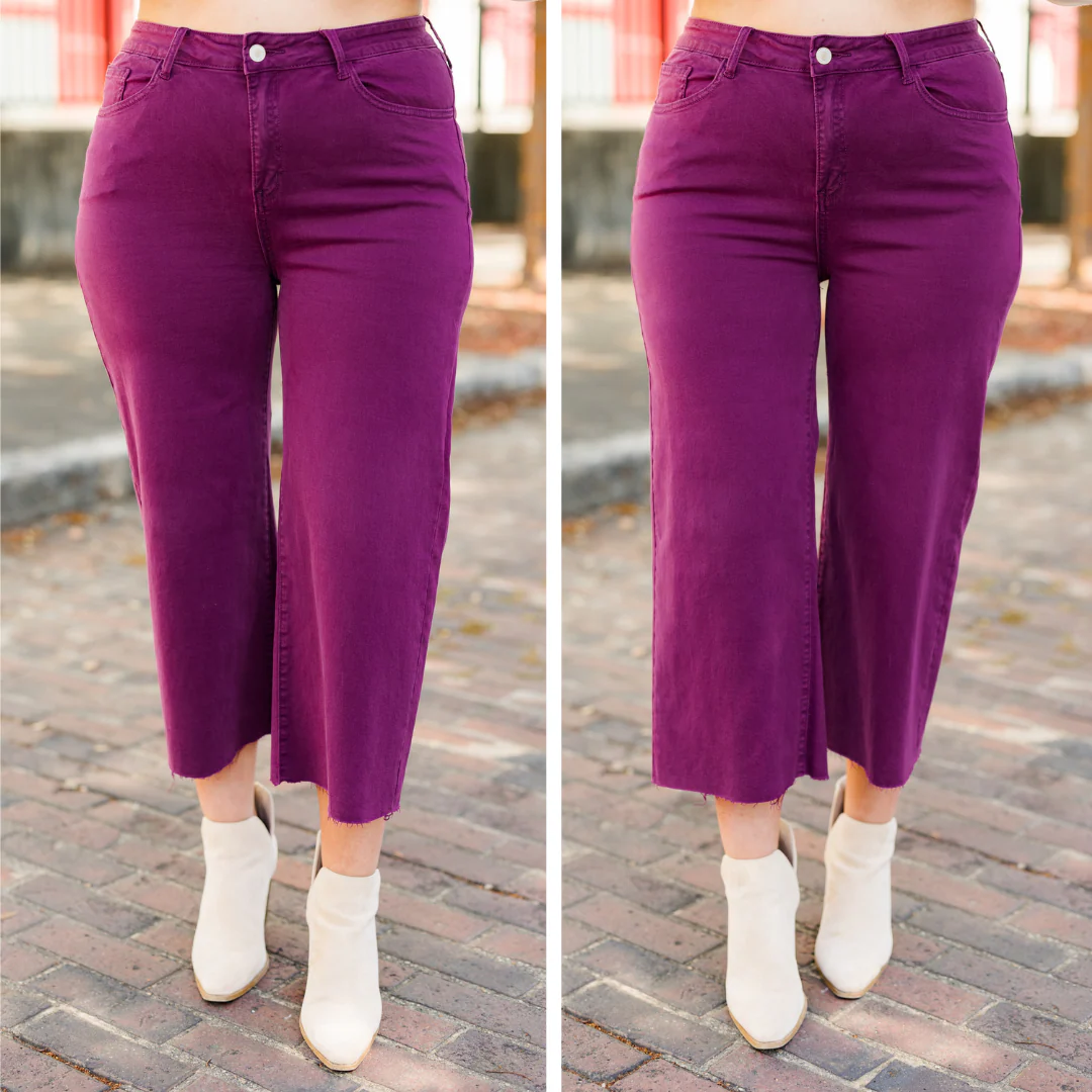 Forever Daydreaming Jeans, Plum - Giverhouse