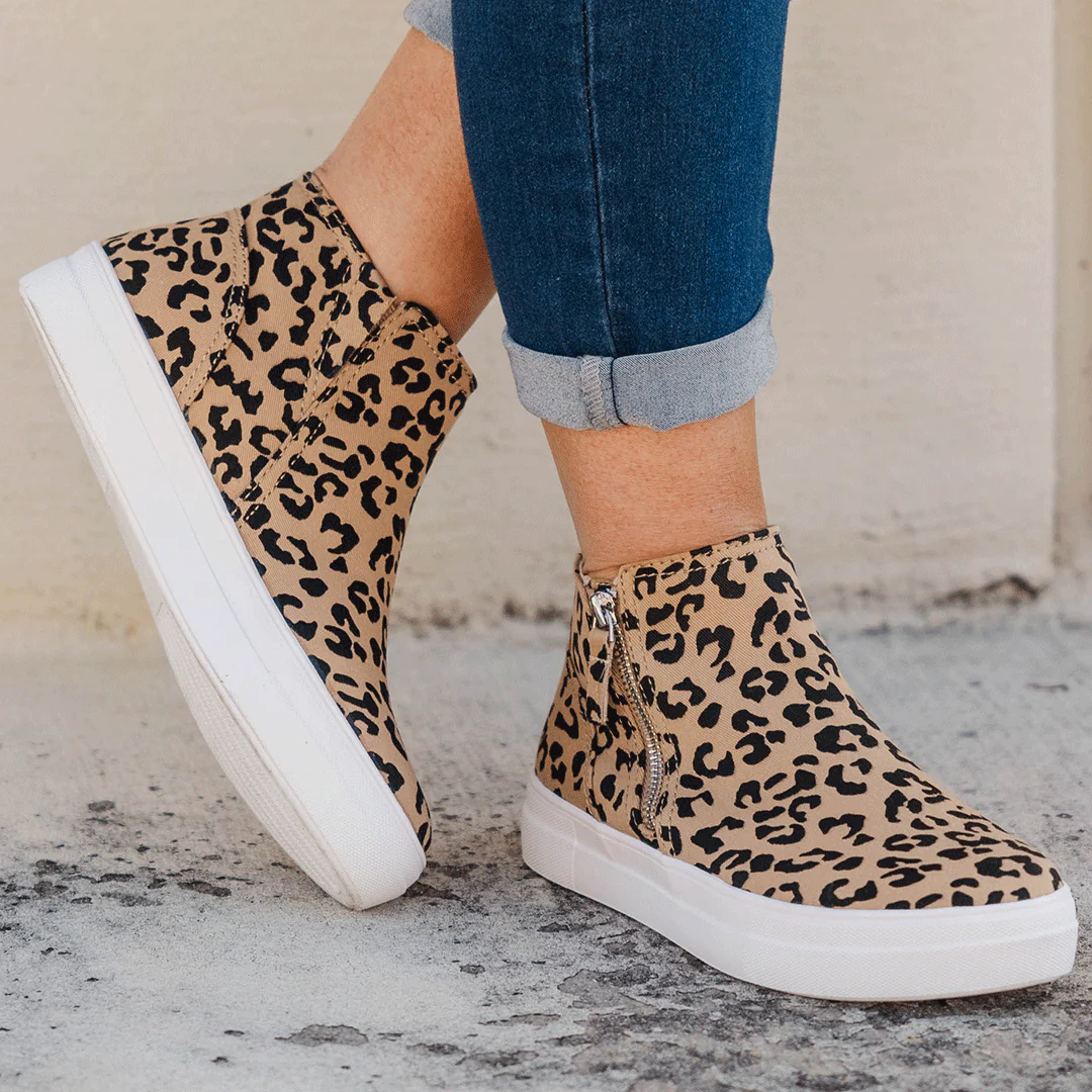 Into The Jungle Sneakers, Leopard - Giverhouse