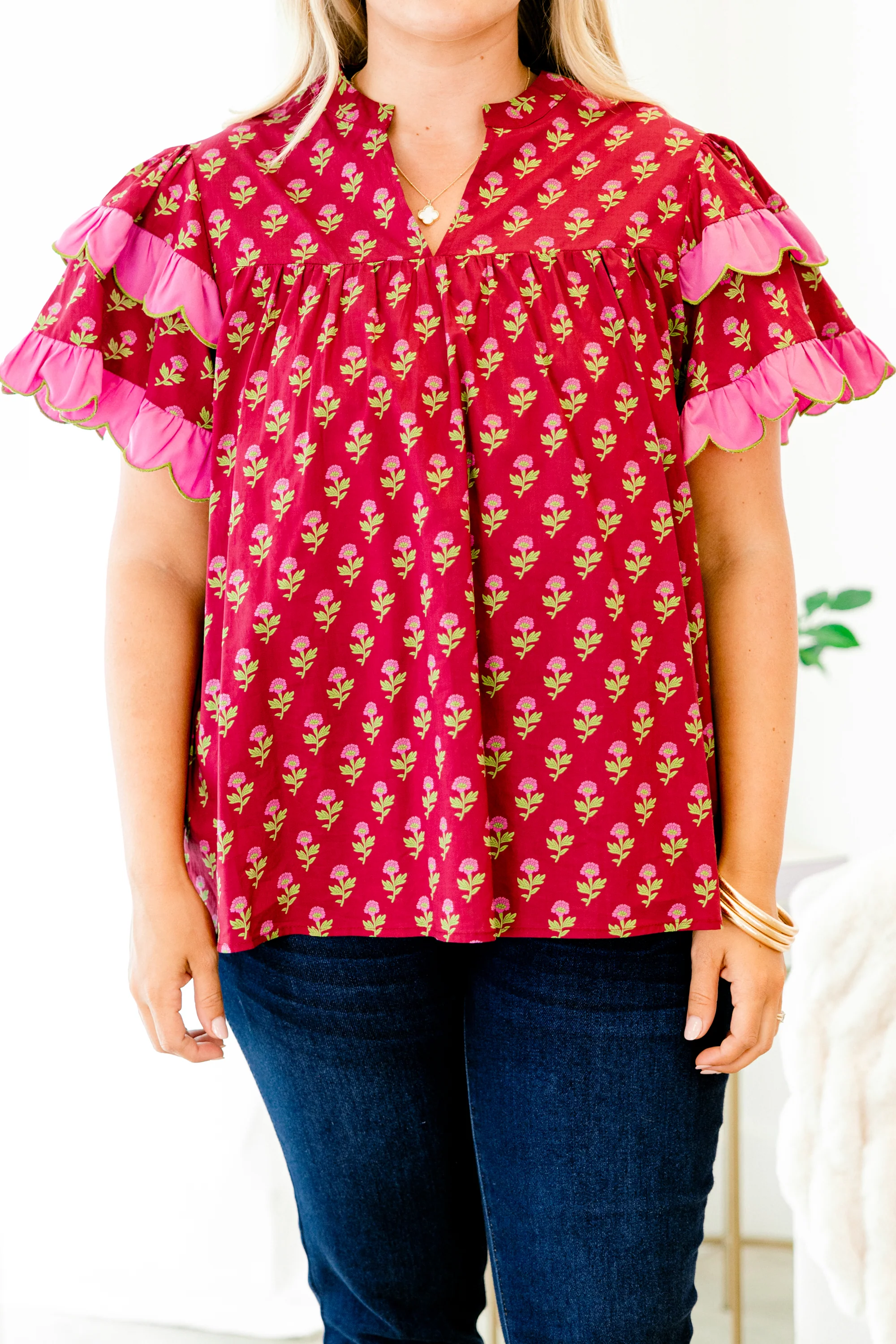 Santorini Bound Top, Red - Giverhouse