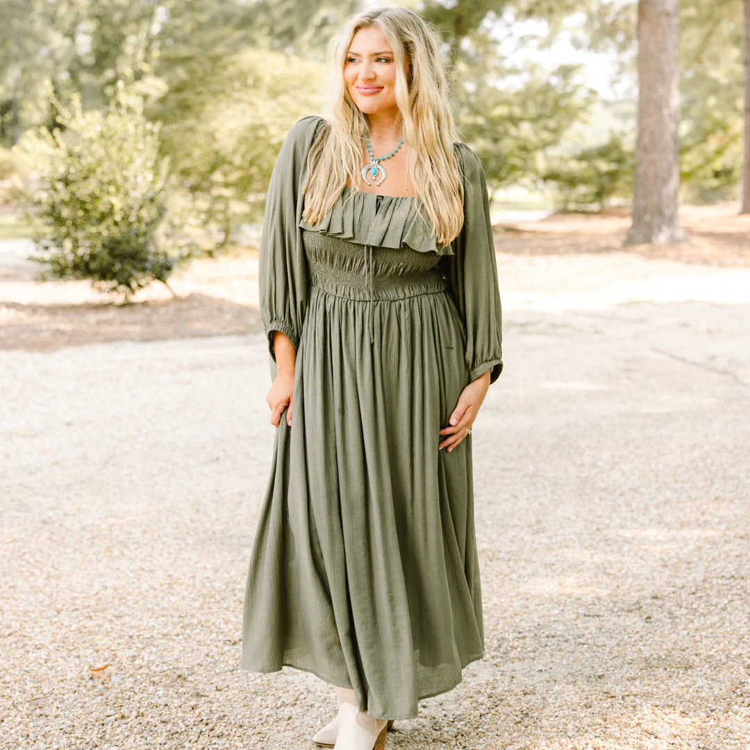 Grace Filled Dress, Green - Giverhouse