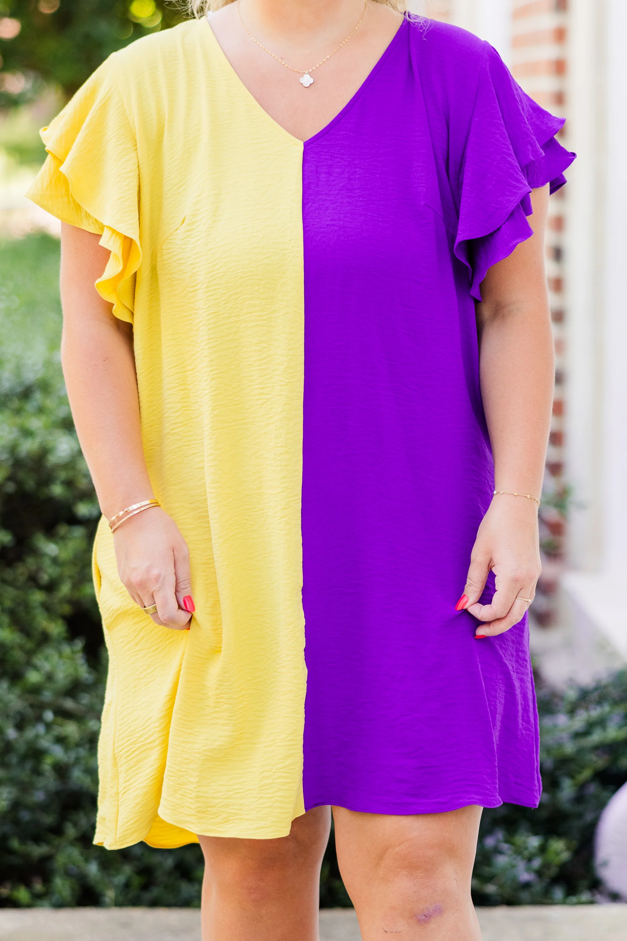 Saturday Best Dress, Yellow-Purple - Giverhouse