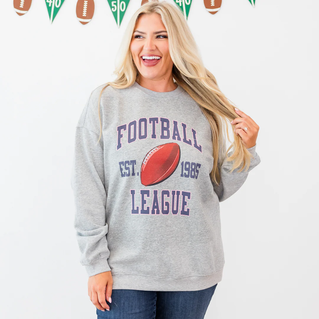Cozy On Game Day Pullover, Heather Gray - Giverhouse