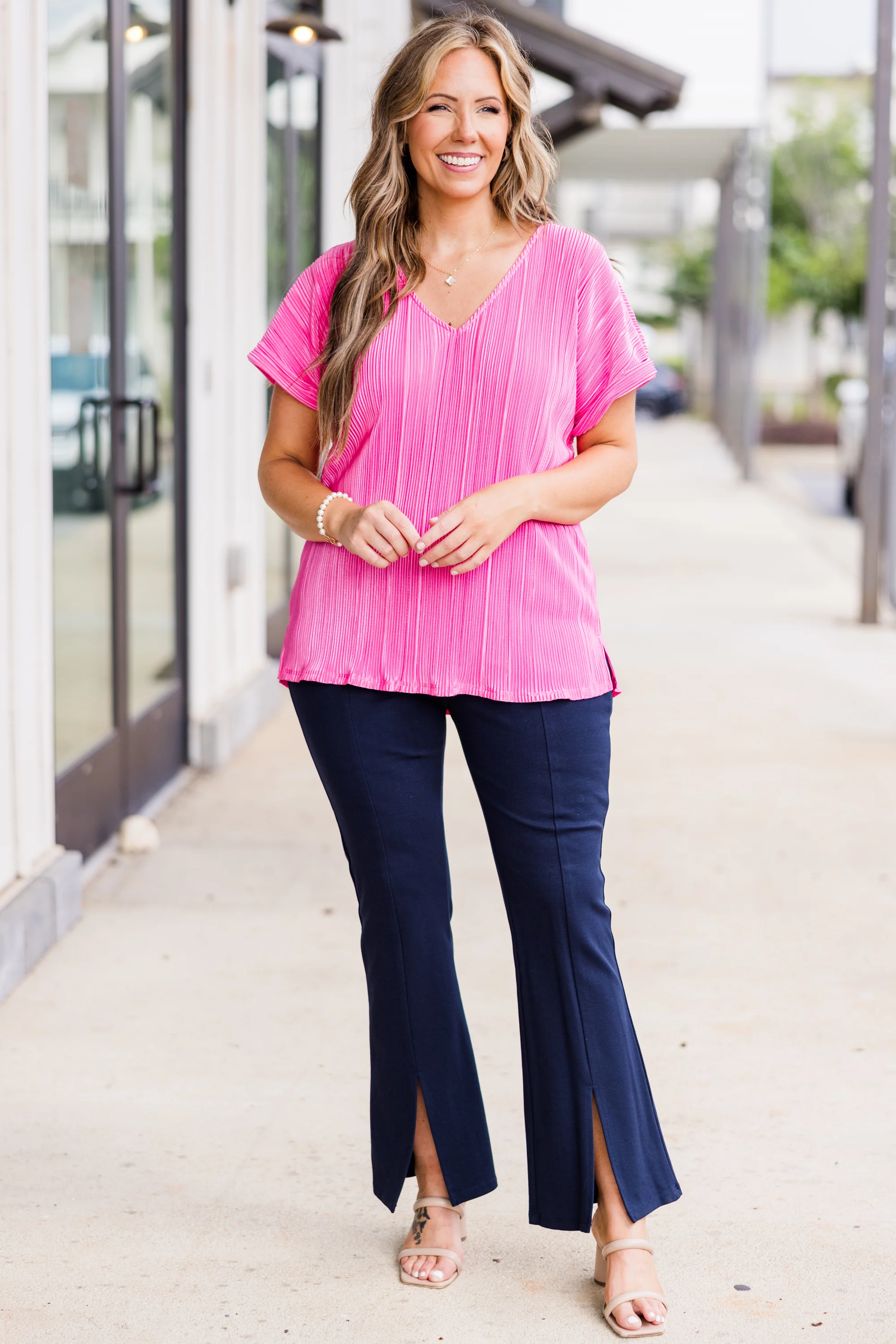 Not Right Now Babe Top, Barbie Pink - Giverhouse