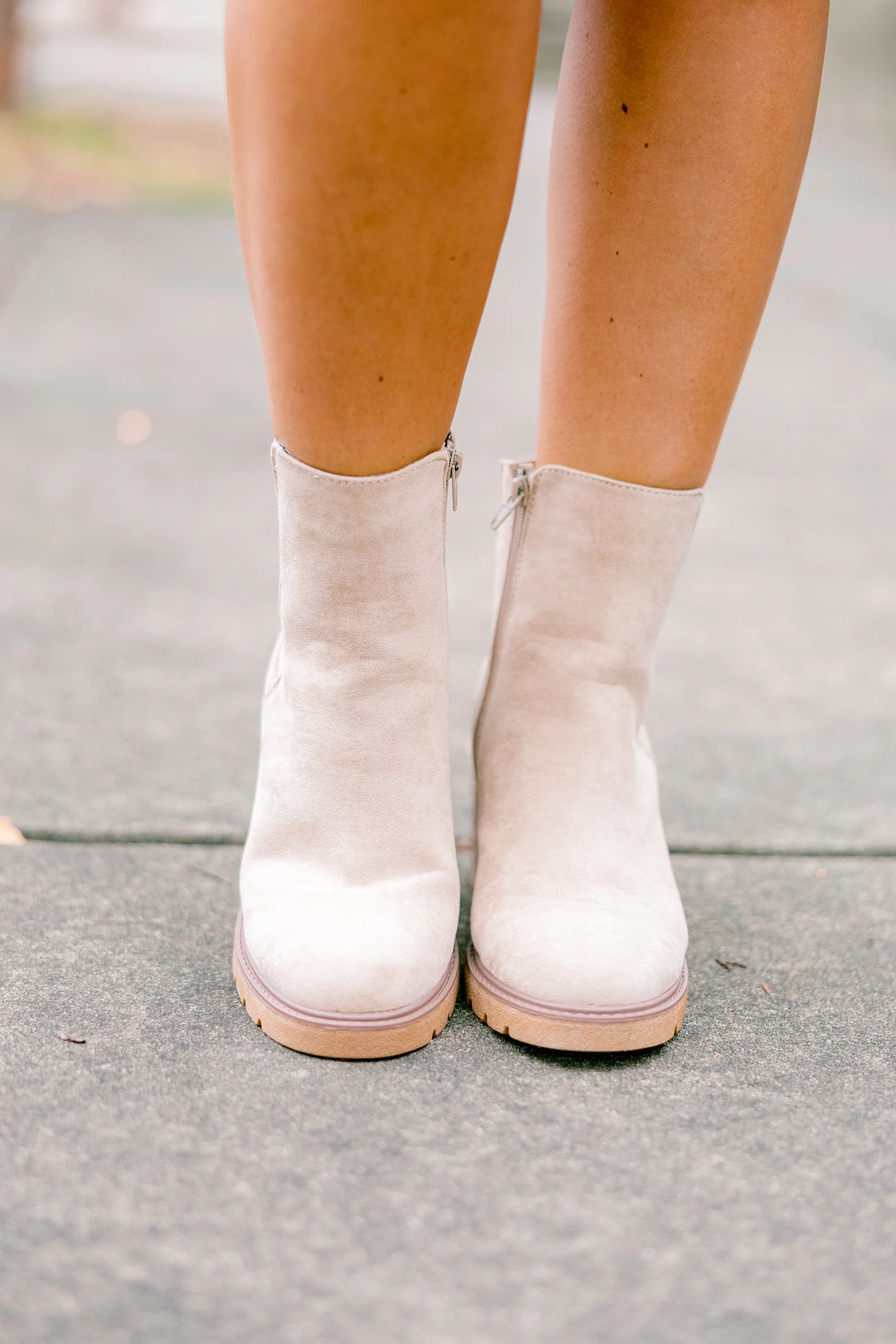 Keep 'Em Close Booties, Sand - Giverhouse