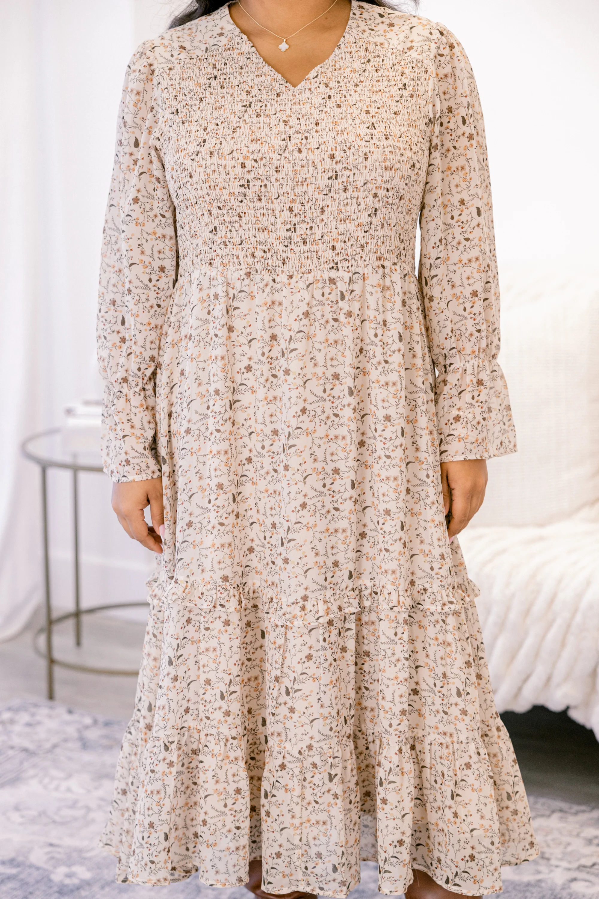 Montana Mornings Dress, Ivory Floral - Giverhouse