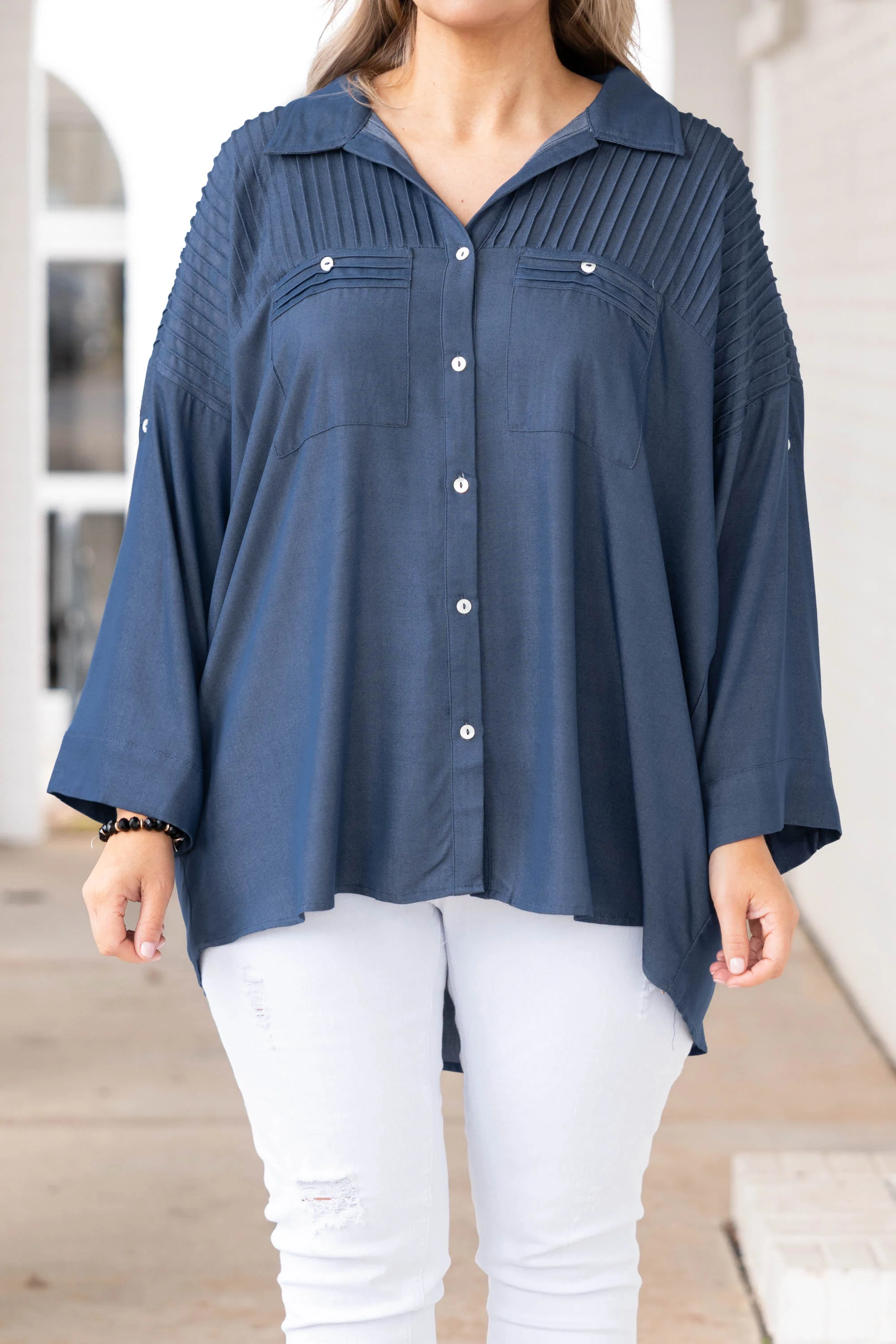 Who Can Say Top, Denim - Giverhouse